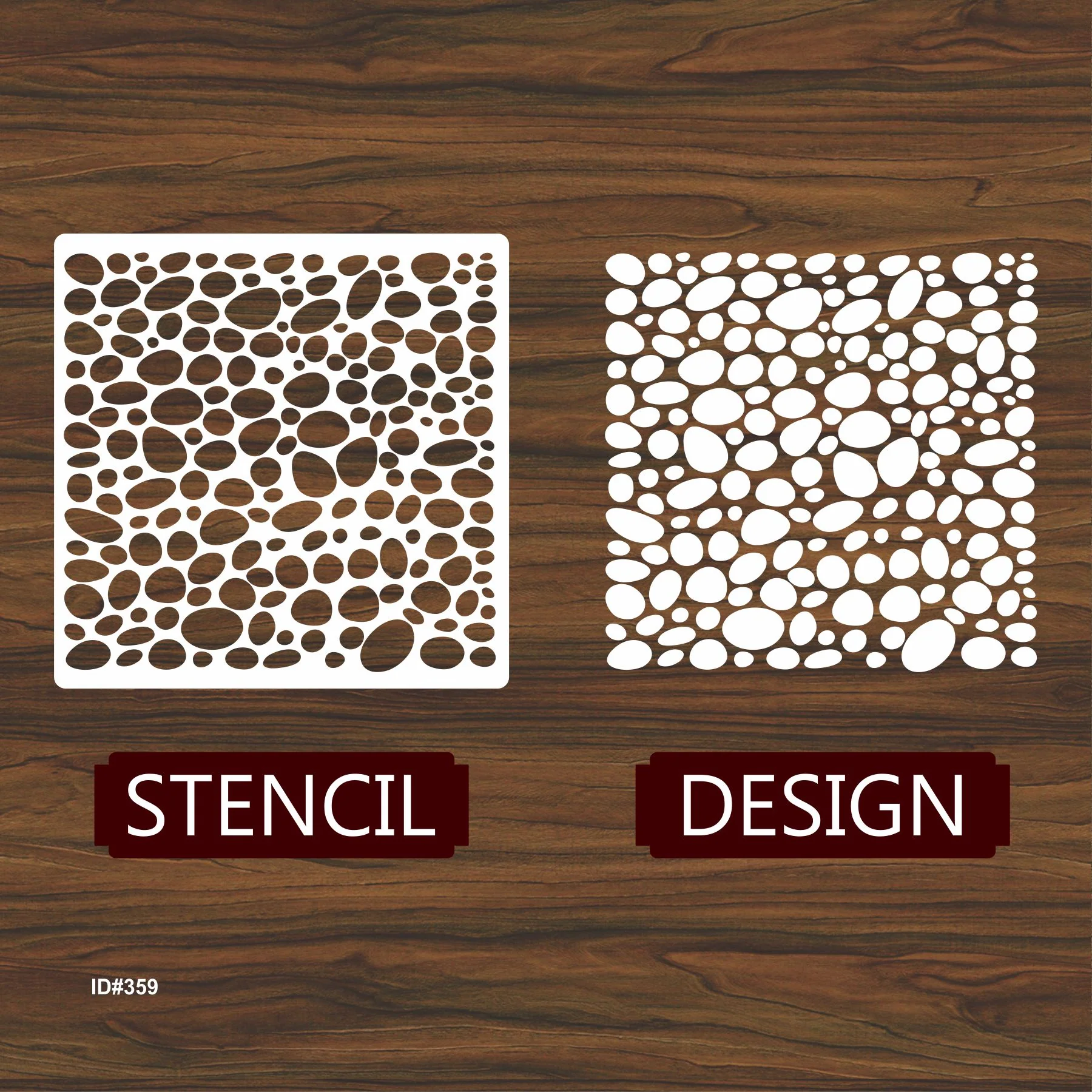 Stone Repeat Pattern Stencil Reusable Stencil For Canvas And Wall Paintingl.ID# 359 - Image 5