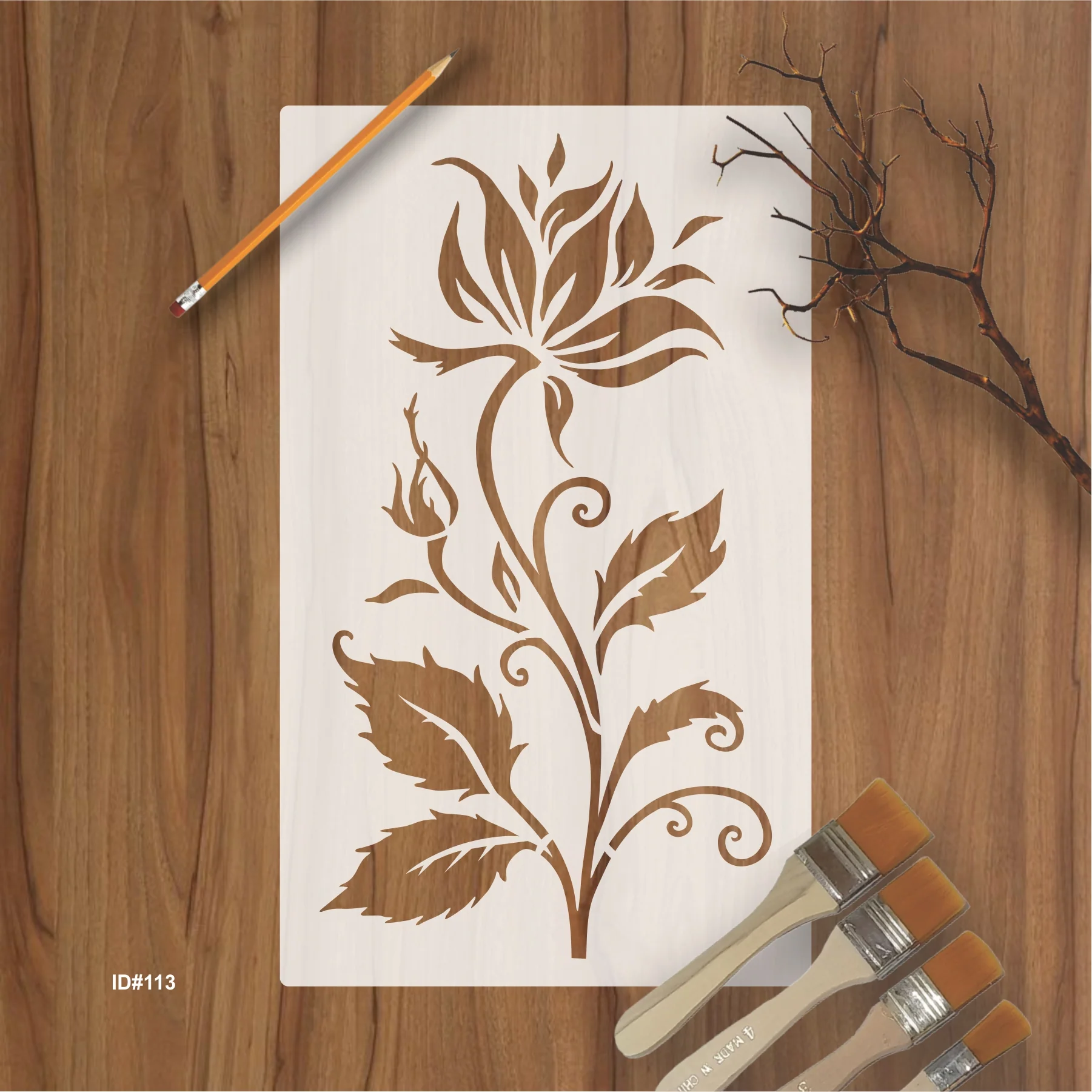 Stylized Flower Stencil For Walls Painting Scrapbooking Stamping Stamp Album Decorative stencil. ID #113