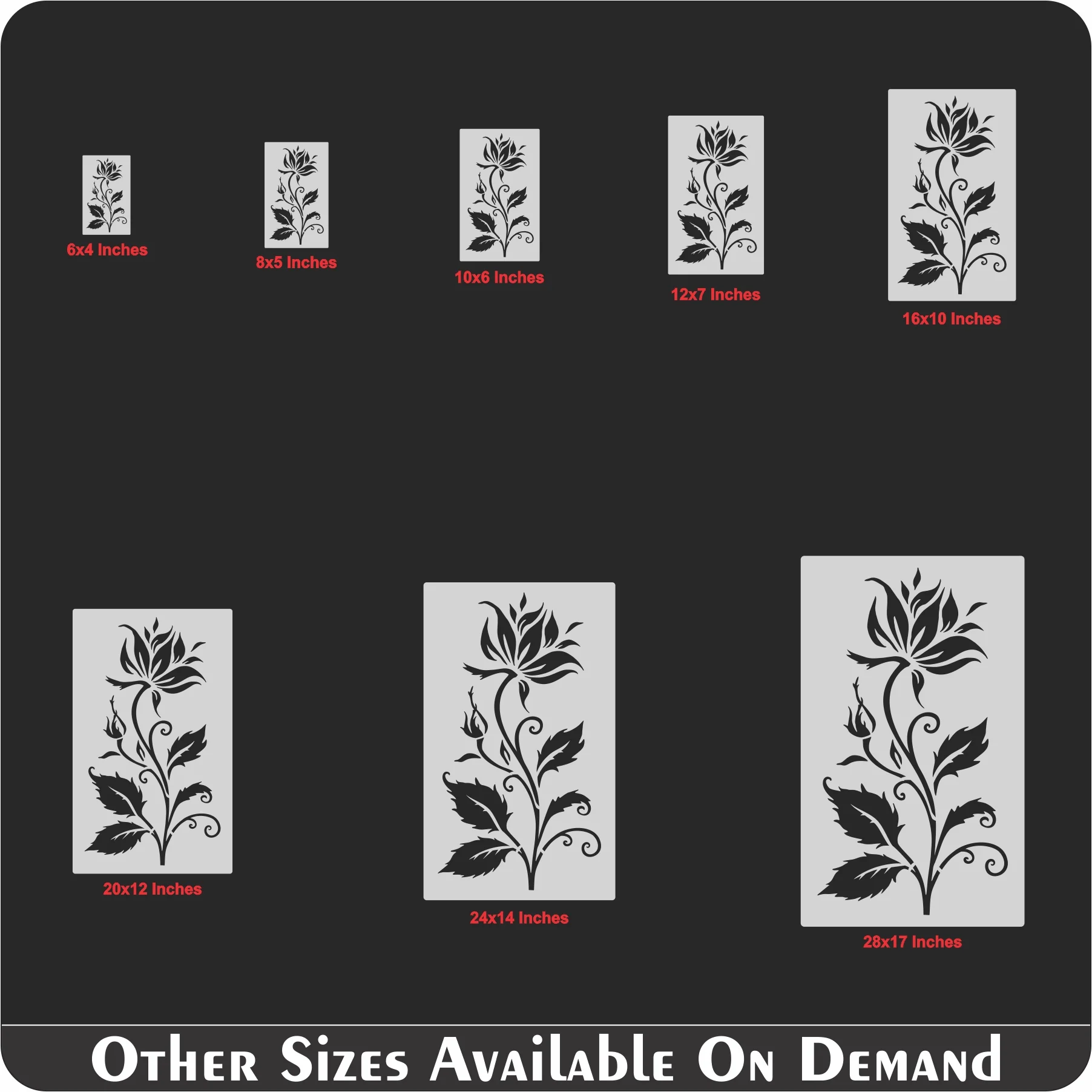 Stylized Flower Stencil For Walls Painting Scrapbooking Stamping Stamp Album Decorative stencil. ID #113 - Image 8
