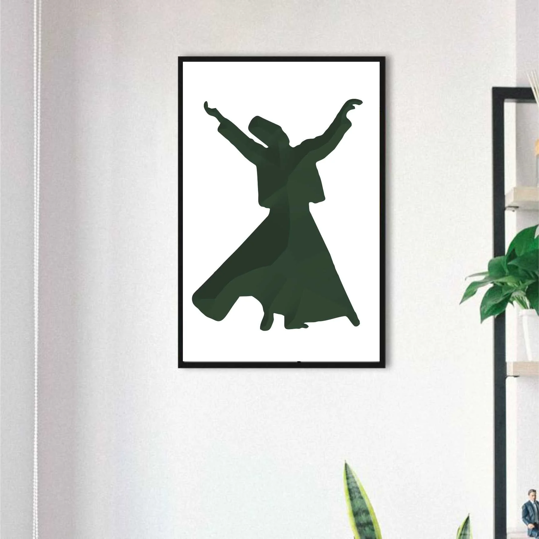 Sufi Dervish Reusable Stencil For Canvas And Wall Painting.ID# 413 - Image 5