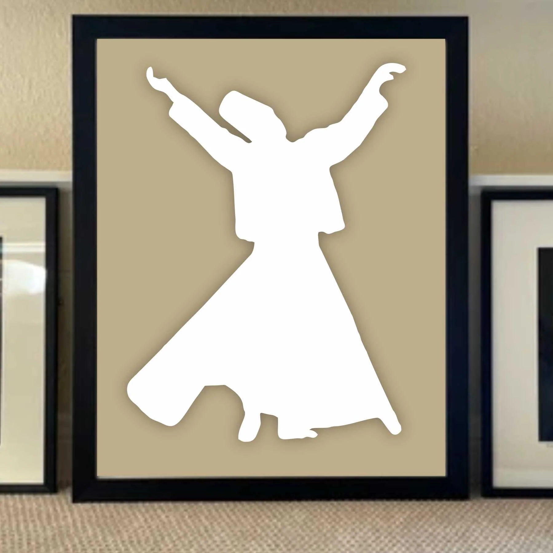 Sufi Dervish Reusable Stencil For Canvas And Wall Painting.ID# 413 - Image 7