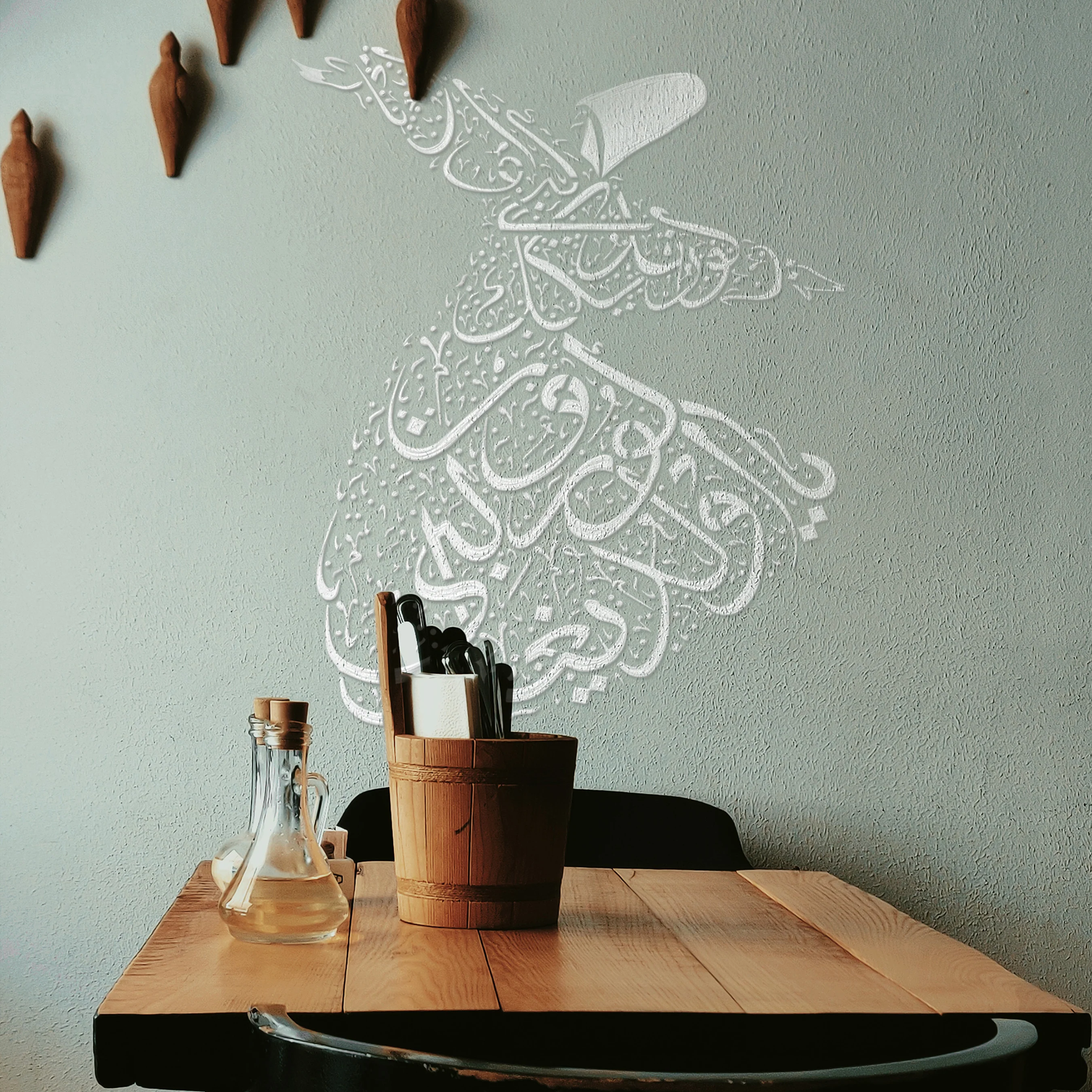 Sufi Dervish Reusable Stencil For Canvas And Wall Painting.ID# 414 - Image 8
