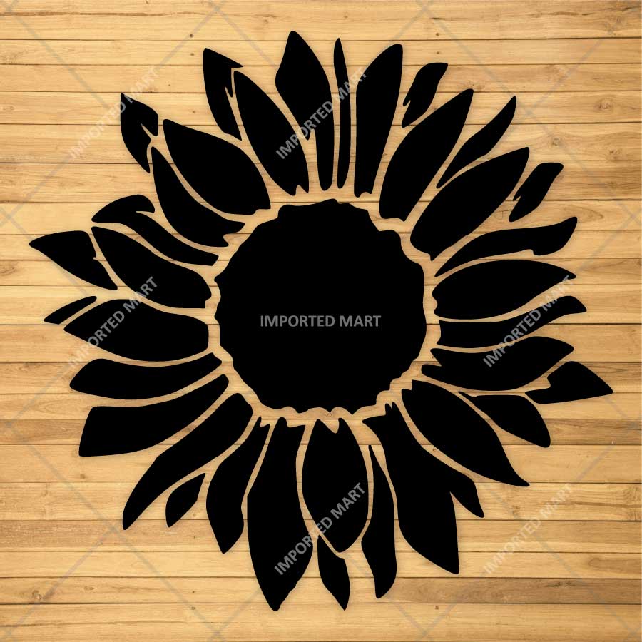 Sunflower Stencil for Walls, Wood & Fabric Art – Floral Botanical Design – ID# 788 - Image 3