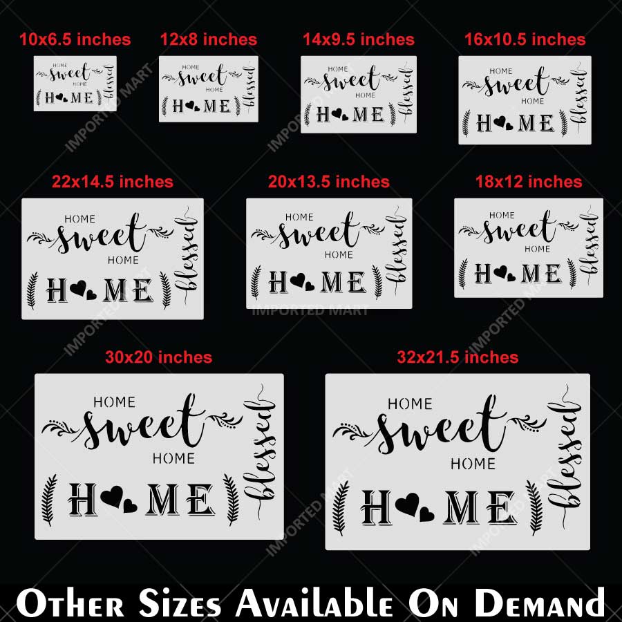 Sweet Home Word Bundle Stencil for Wall, Door, Wood & Farmhouse Decor – Reusable Typography Design – ID# 782 - Image 5