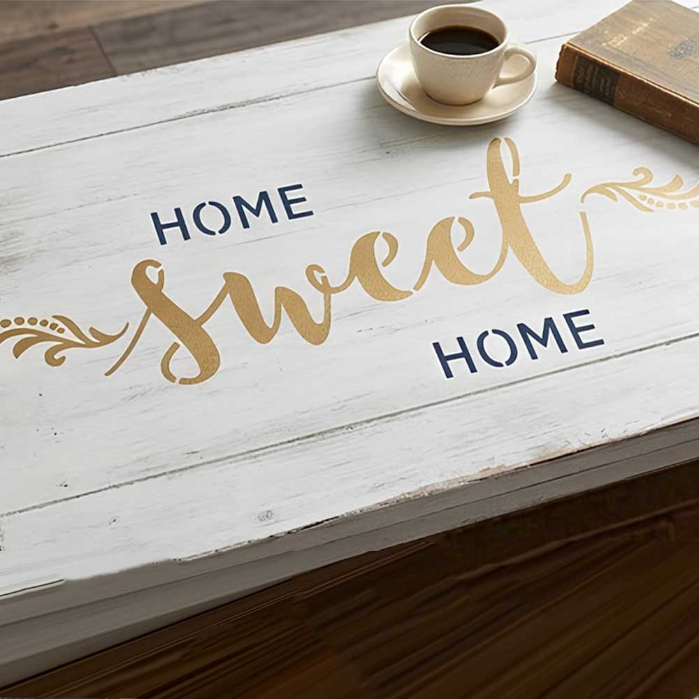Sweet Home Word Bundle Stencil for Wall, Door, Wood & Farmhouse Decor – Reusable Typography Design – ID# 782 - Image 6