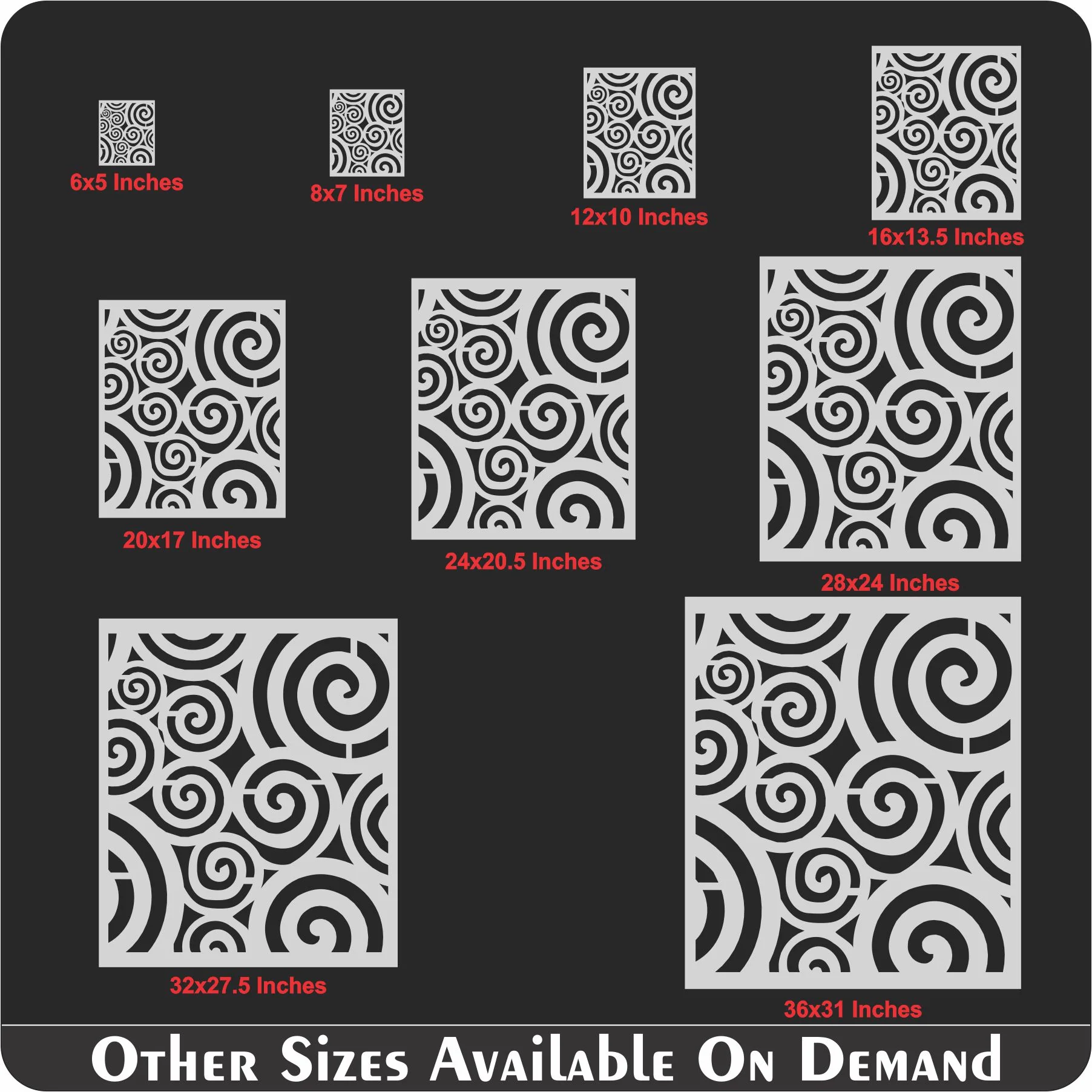 Swiral Pattren Stencil Reusable Stencil For Canvas And Wall Painting.ID #379 - Image 8
