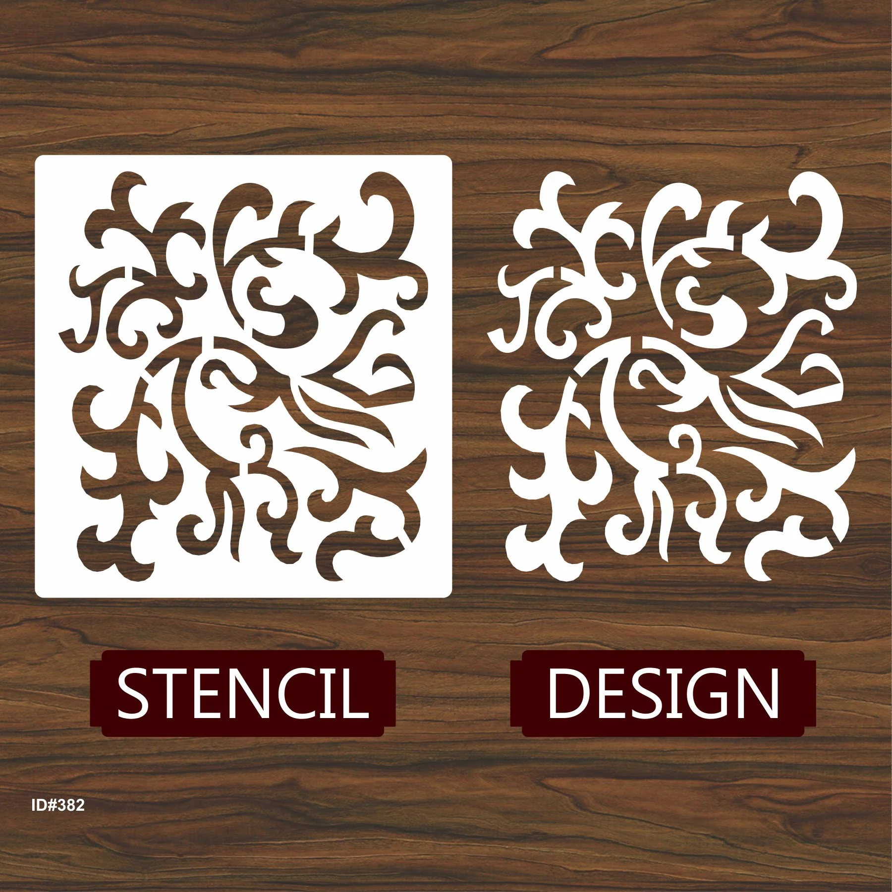 Swirl Pattren Stencil Reusable Stencil For Canvas And Wall Painting.ID #382 - Image 4