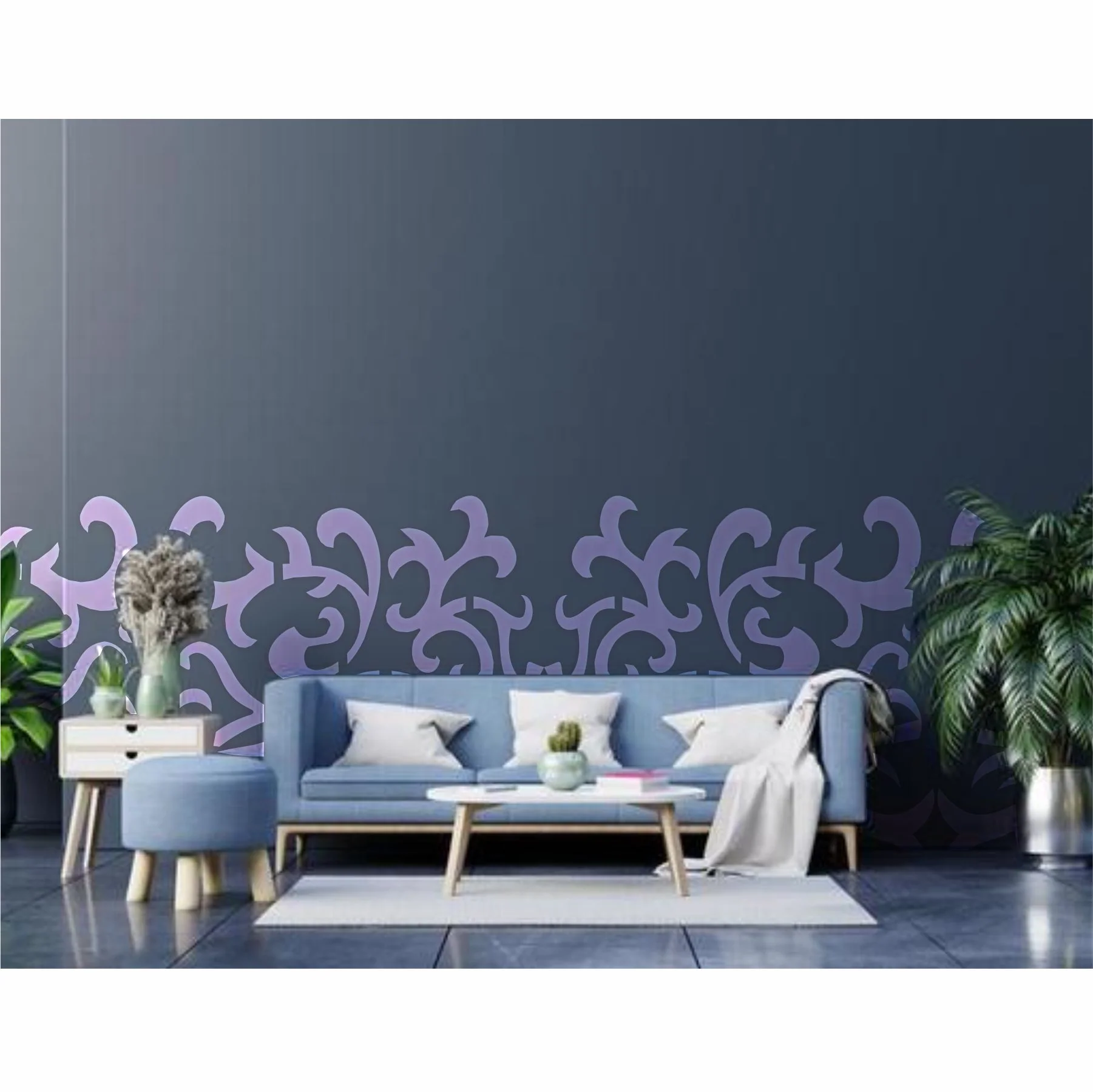 Swirl Pattren Stencil Reusable Stencil For Canvas And Wall Painting.ID #382 - Image 6