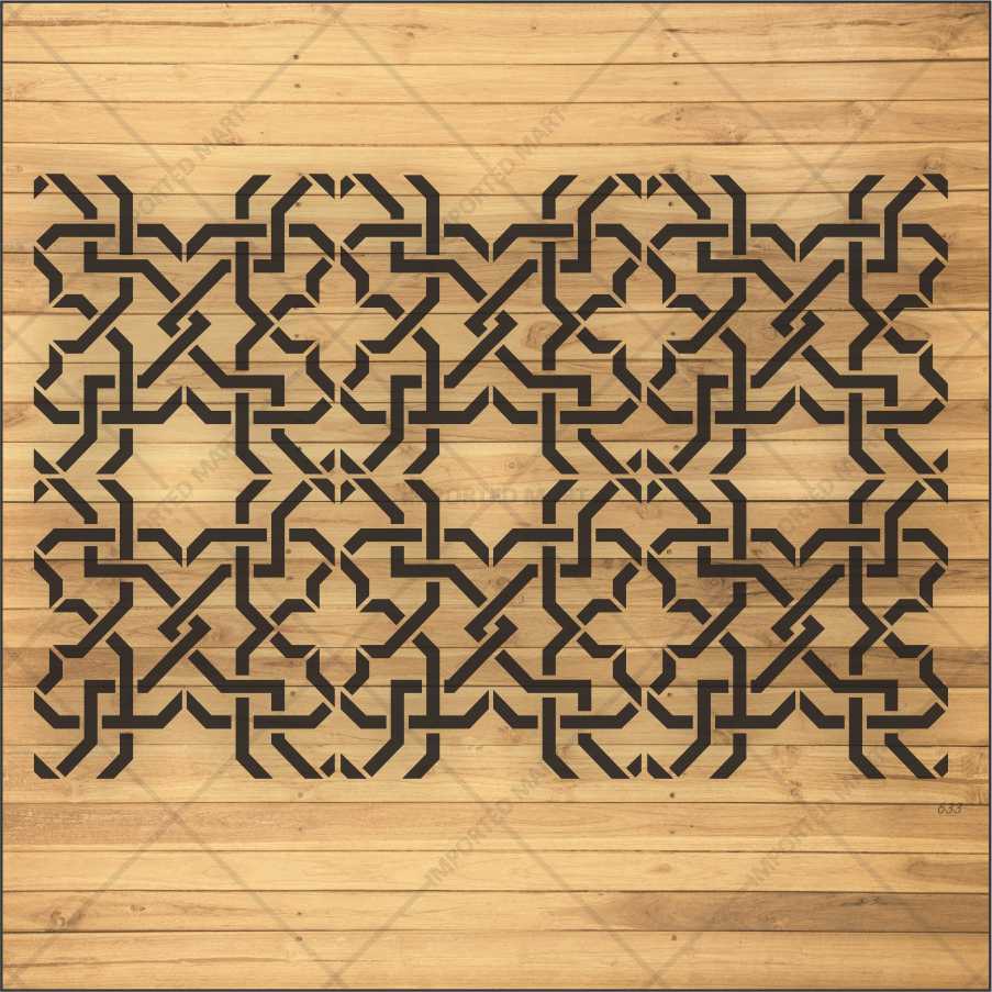 Symmetrical Geometry pattern Stencil Painting Scrapbook Coloring Embossing Album Decor Template. ID #633 - Image 6