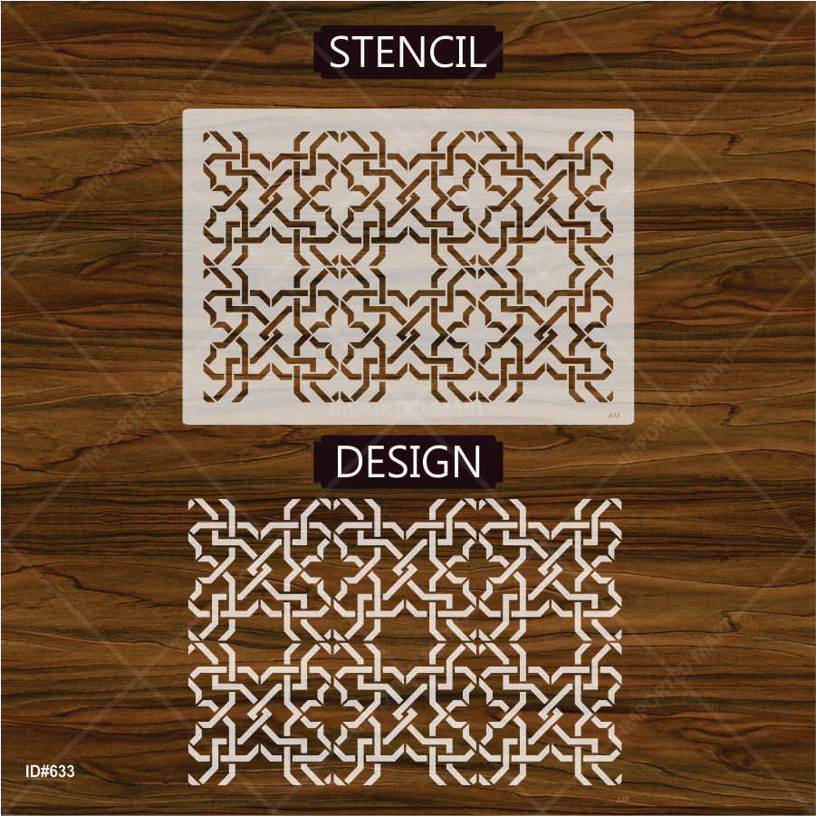 Symmetrical Geometry pattern Stencil Painting Scrapbook Coloring Embossing Album Decor Template. ID #633 - Image 7