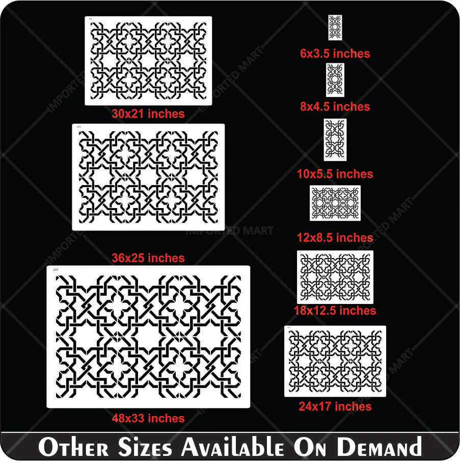 Symmetrical Geometry pattern Stencil Painting Scrapbook Coloring Embossing Album Decor Template. ID #633 - Image 8