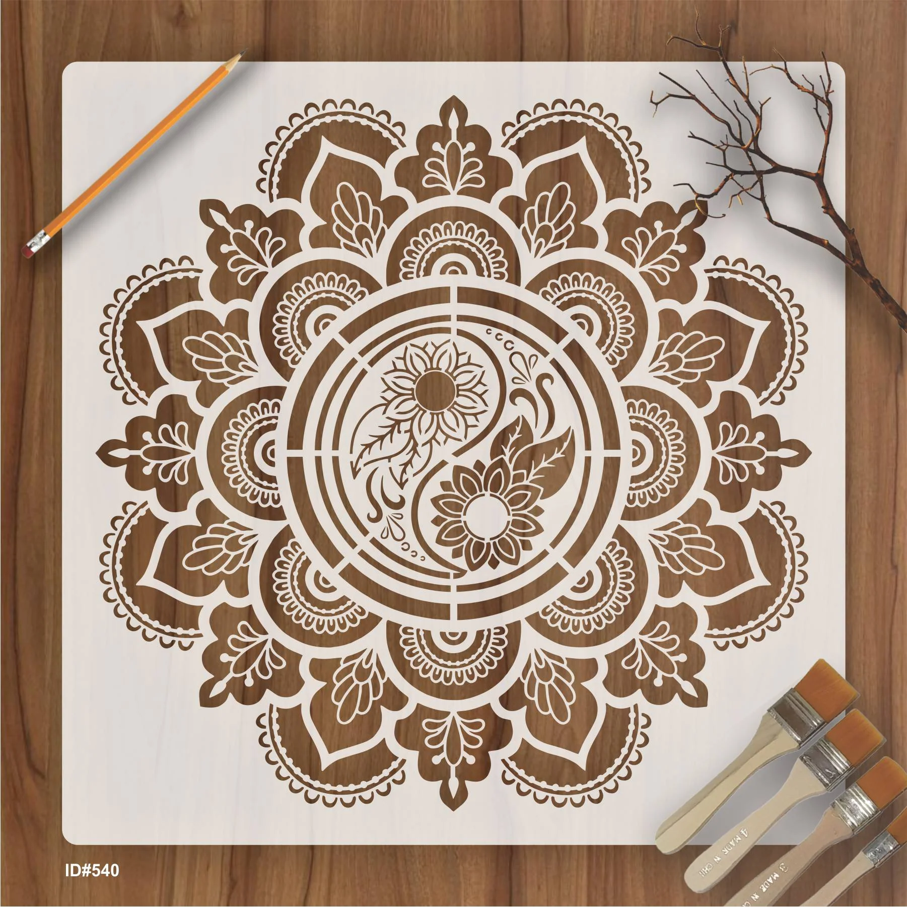 Taiji Geometric Mandala Layering Stencils Wall Painting Scrapbook Coloring Embossing Album Decorative Template.ID #540