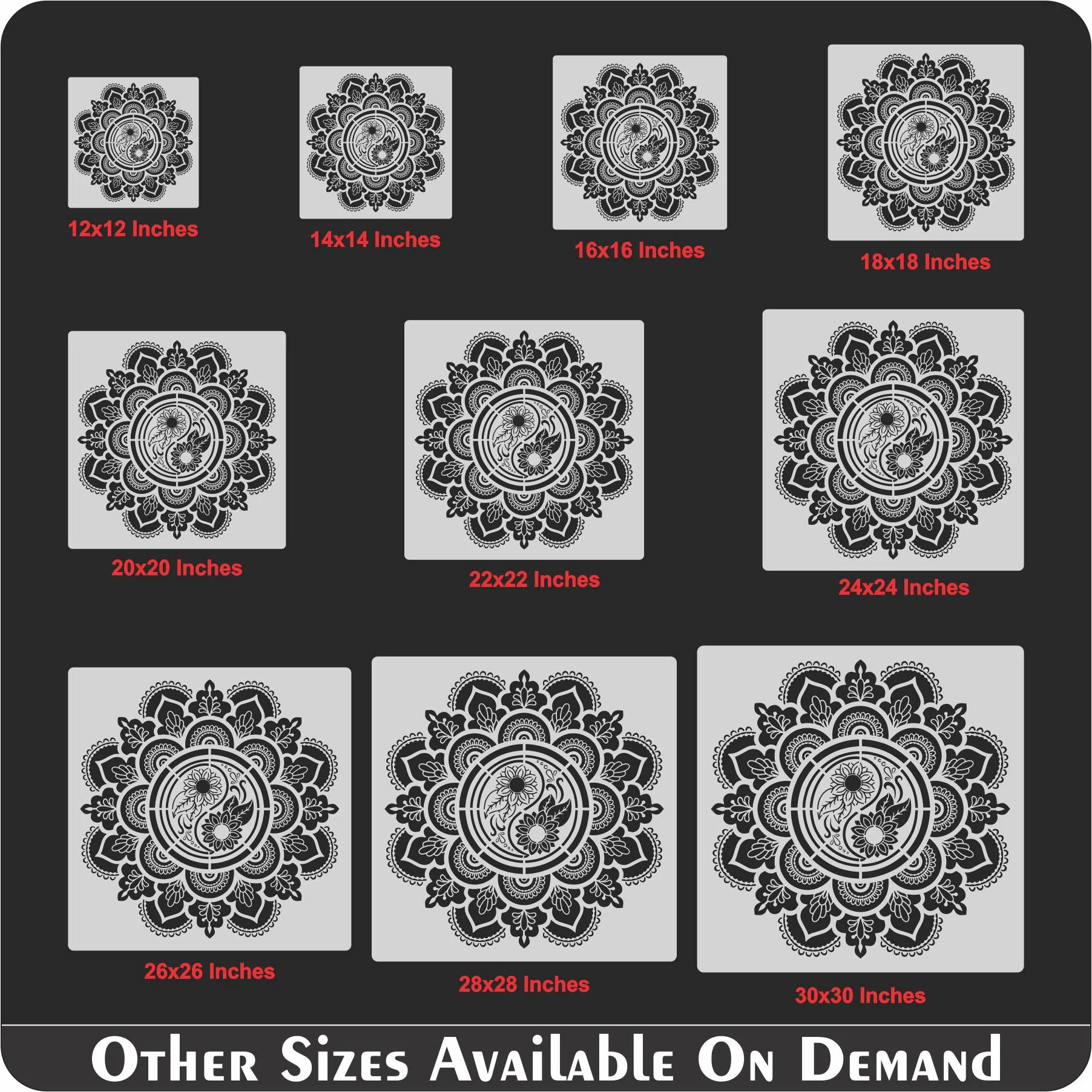 Taiji Geometric Mandala Layering Stencils Wall Painting Scrapbook Coloring Embossing Album Decorative Template.ID #540 - Image 10