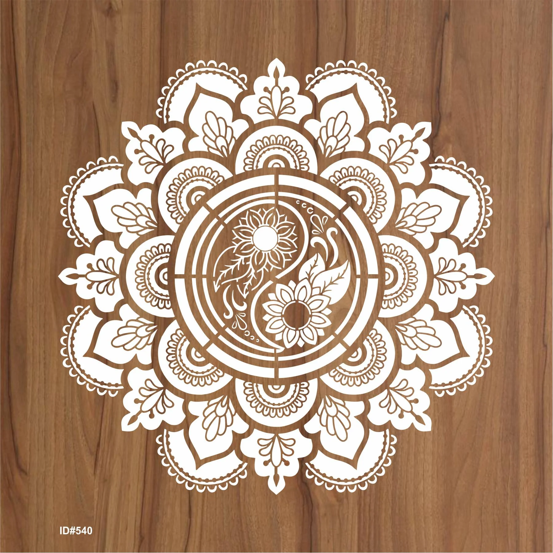 Taiji Geometric Mandala Layering Stencils Wall Painting Scrapbook Coloring Embossing Album Decorative Template.ID #540 - Image 2