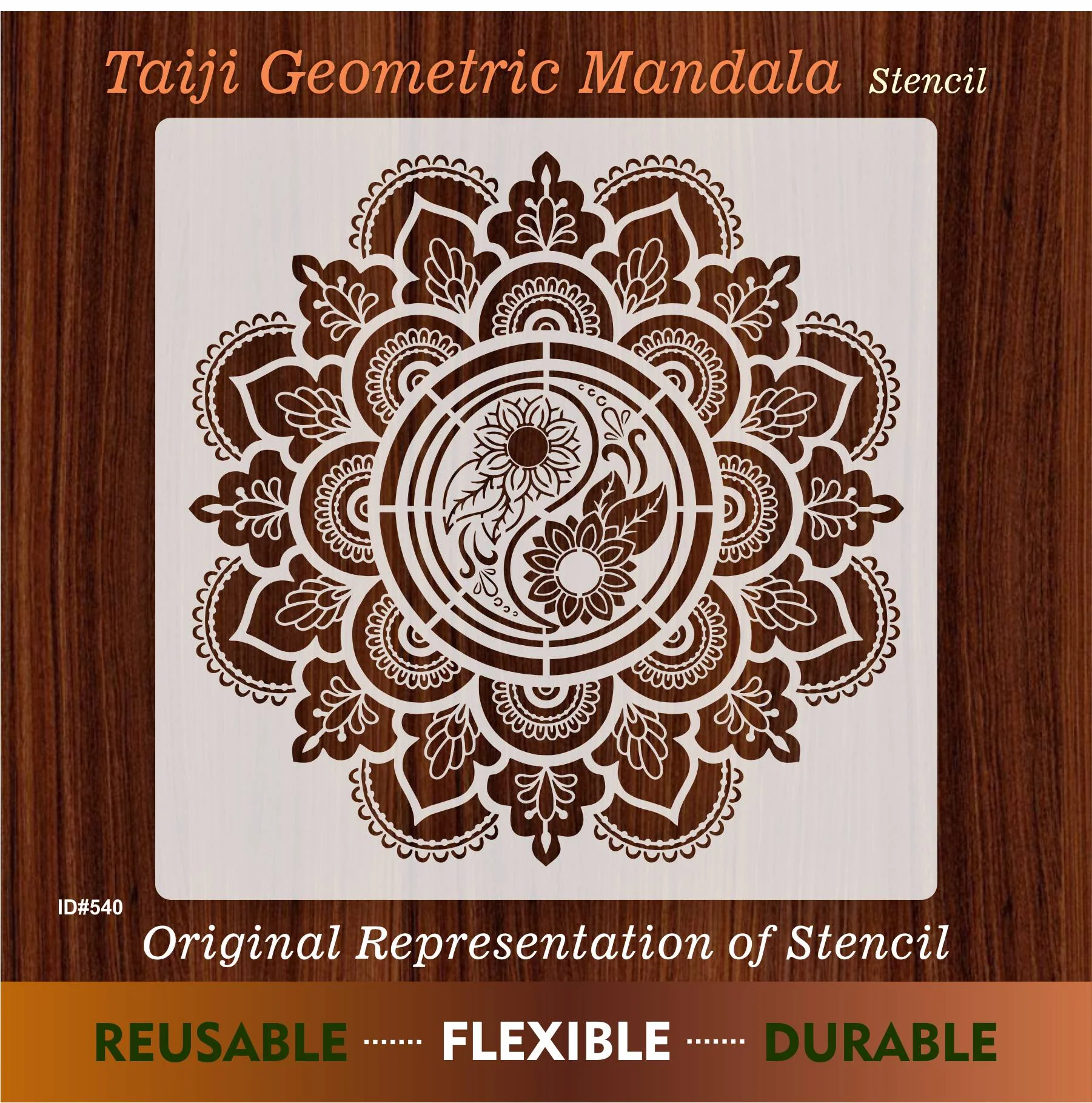 Taiji Geometric Mandala Layering Stencils Wall Painting Scrapbook Coloring Embossing Album Decorative Template.ID #540 - Image 9