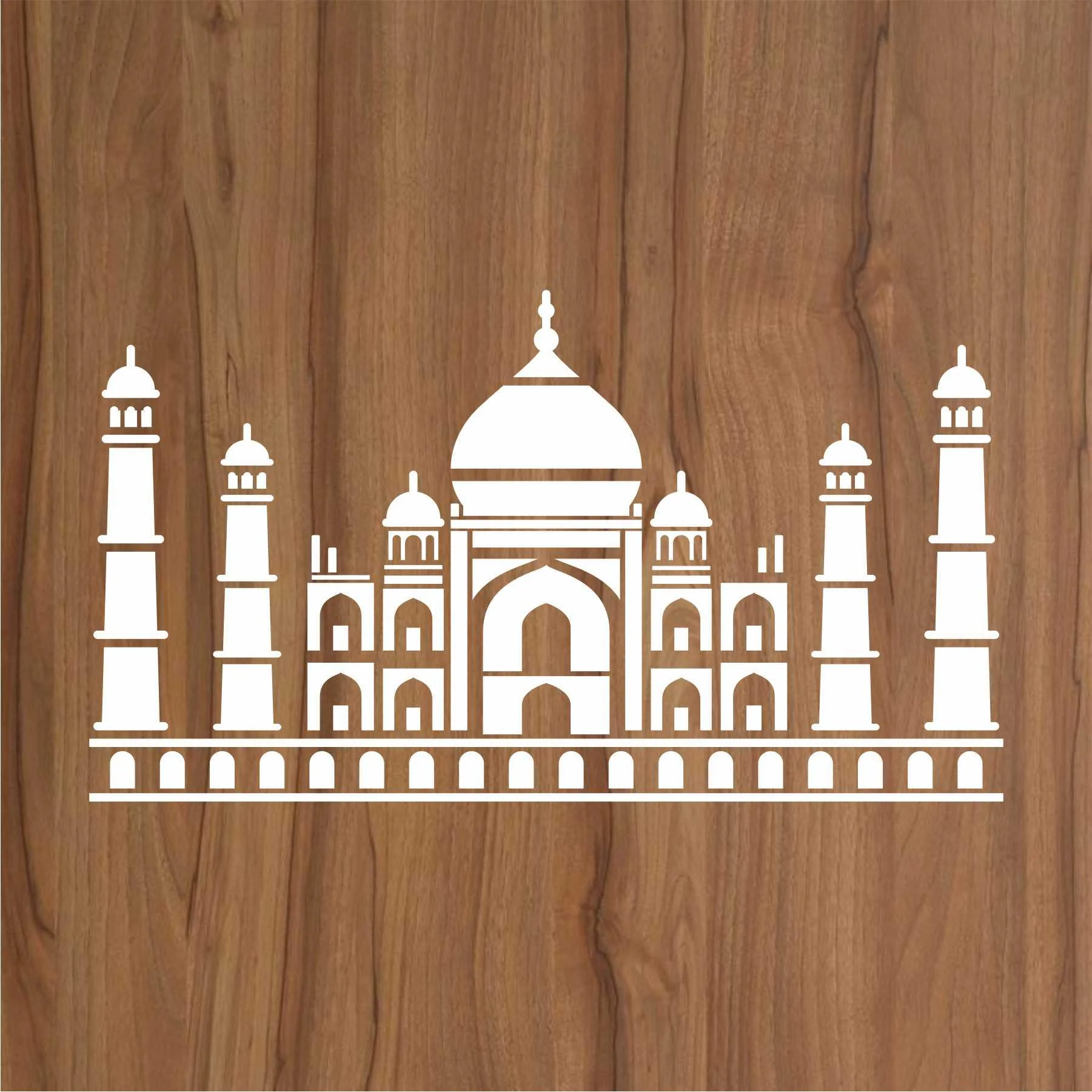 Taj Mehal Reusable Stencil For Canvas And Wall Painting.ID# 450 - Image 2