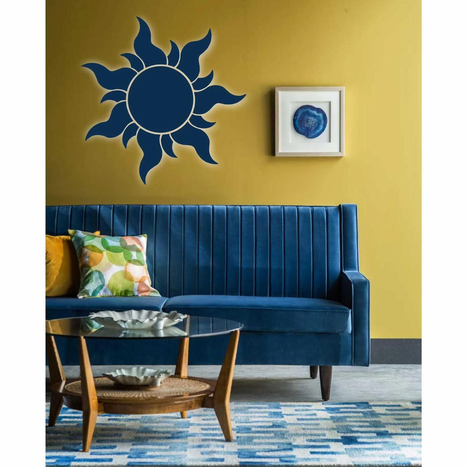 Tangled Sun Reusable Stencil For Canvas And Wall Painting.ID# 442 - Image 3