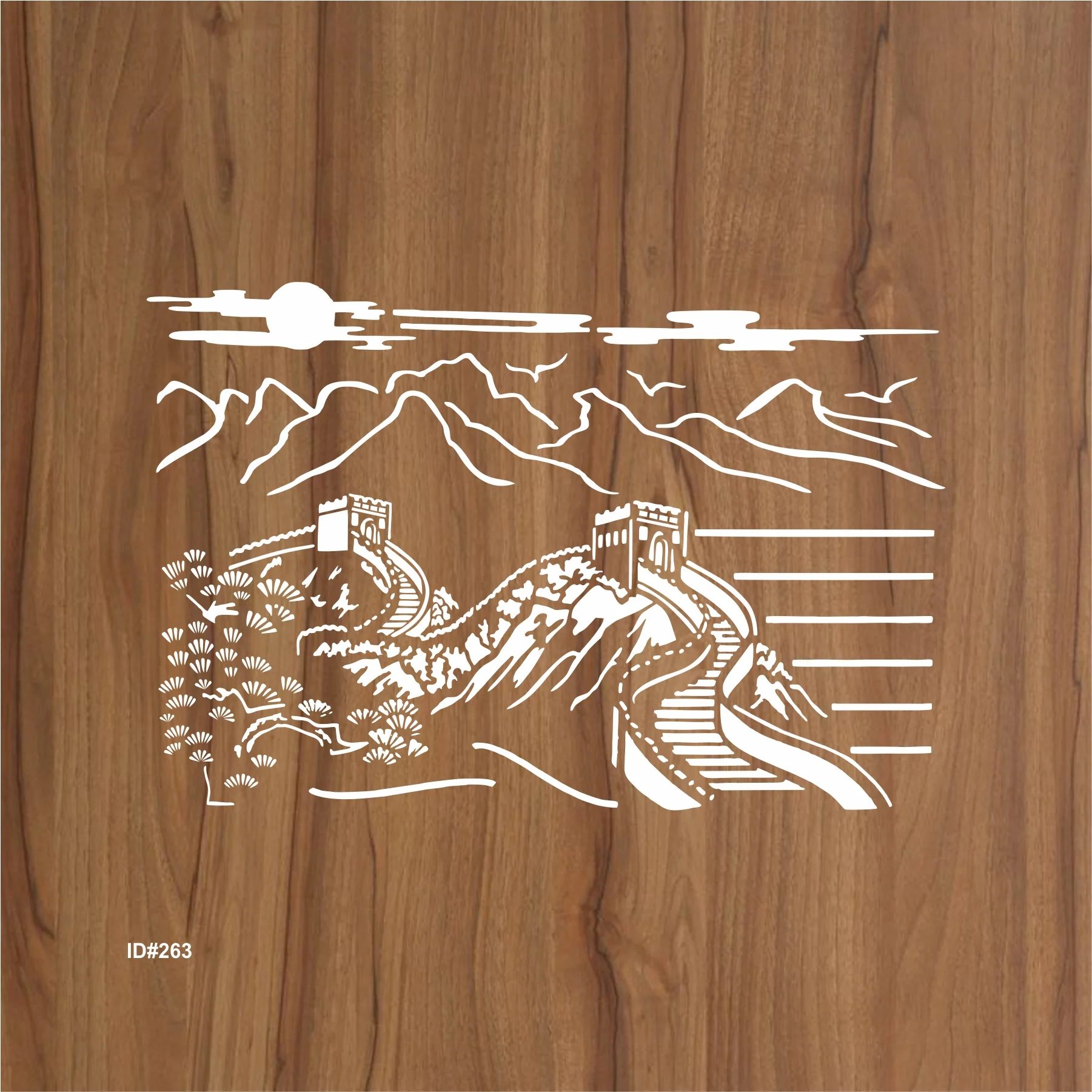 The Great Wall DIY Layering Stencil Painting Scrapbook Coloring Embossing Album Decor Template. ID #263 - Image 2