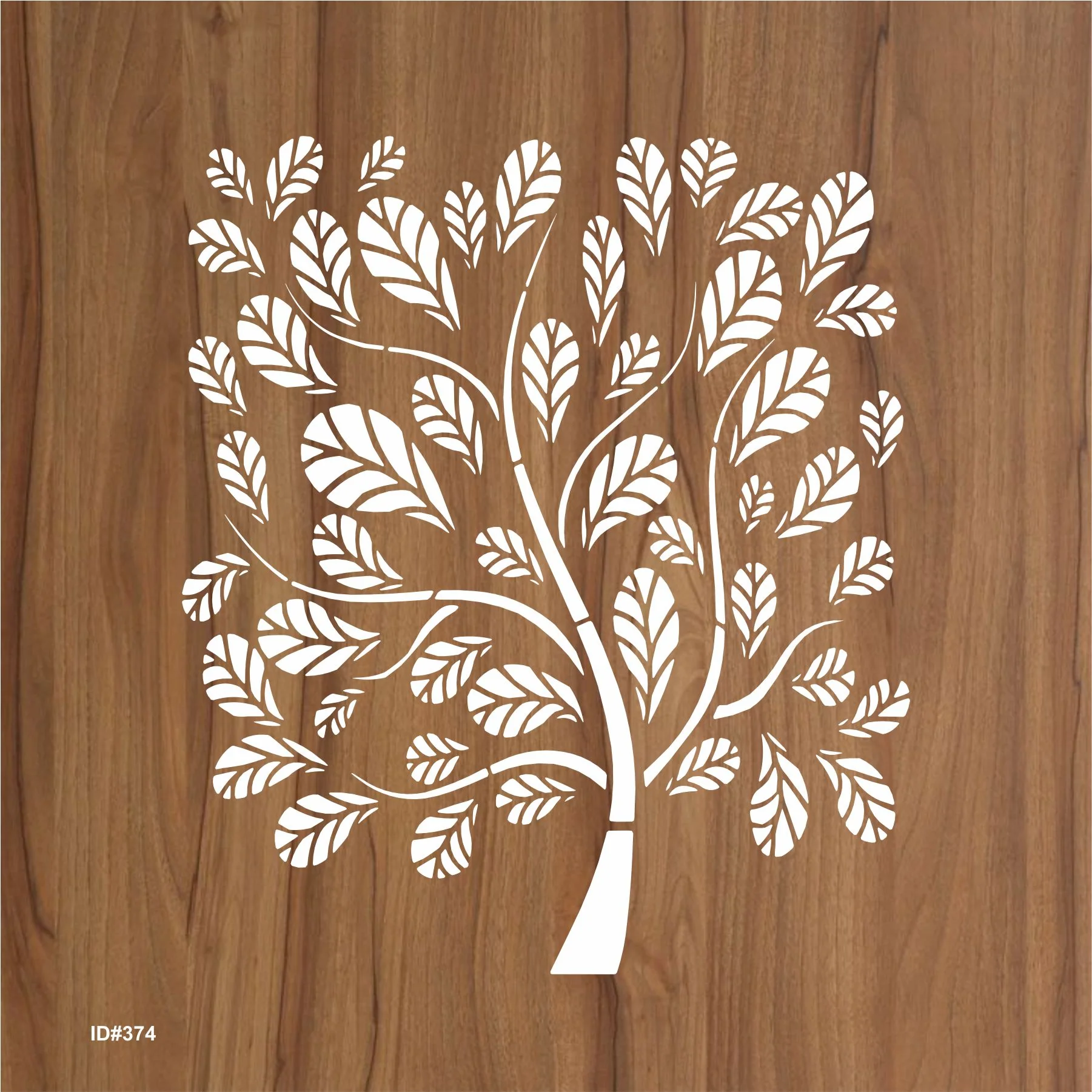 Tree Leaves Pattren Stencil Reusable Stencil For Canvas And Wall Painting.ID #374 - Image 2