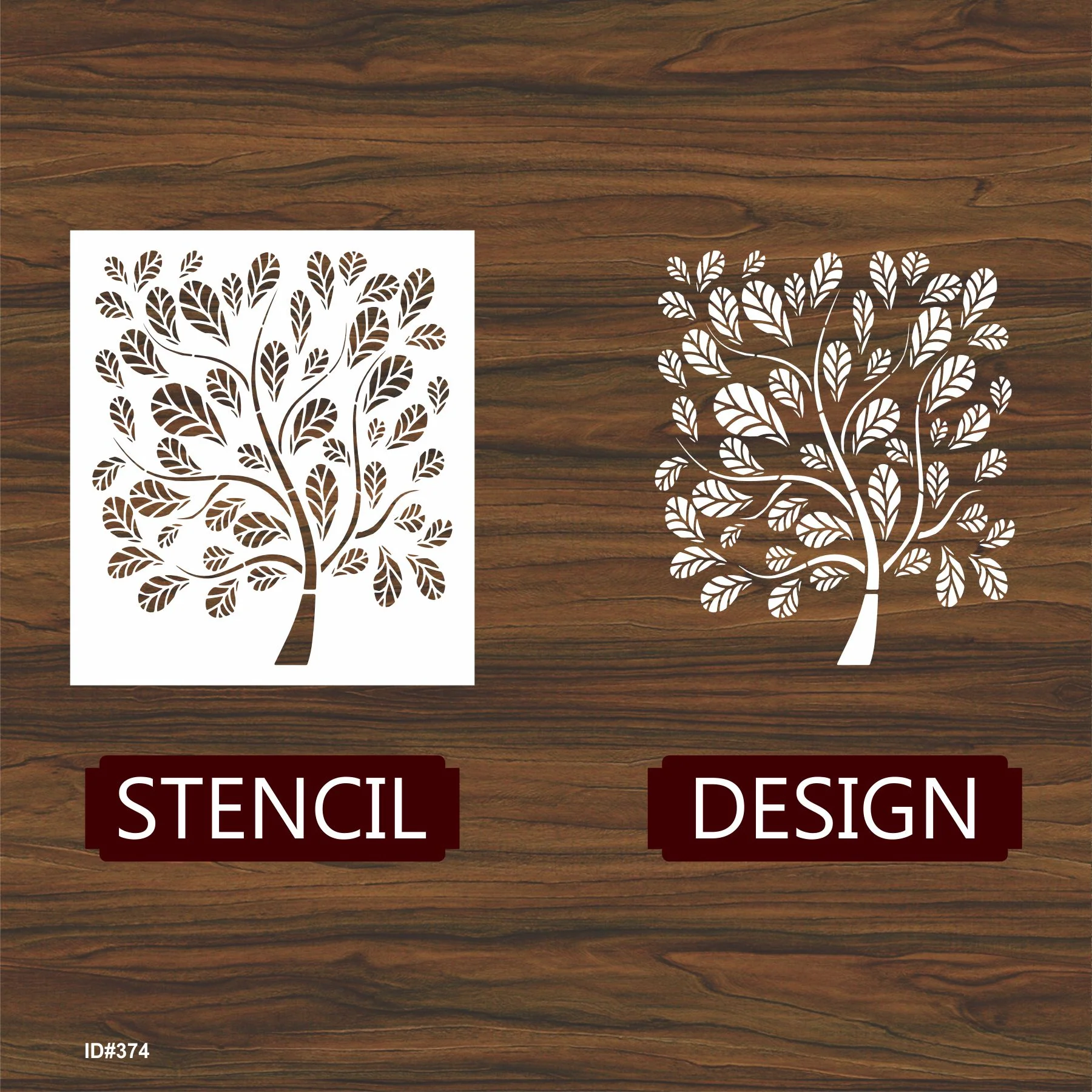 Tree Leaves Pattren Stencil Reusable Stencil For Canvas And Wall Painting.ID #374 - Image 4