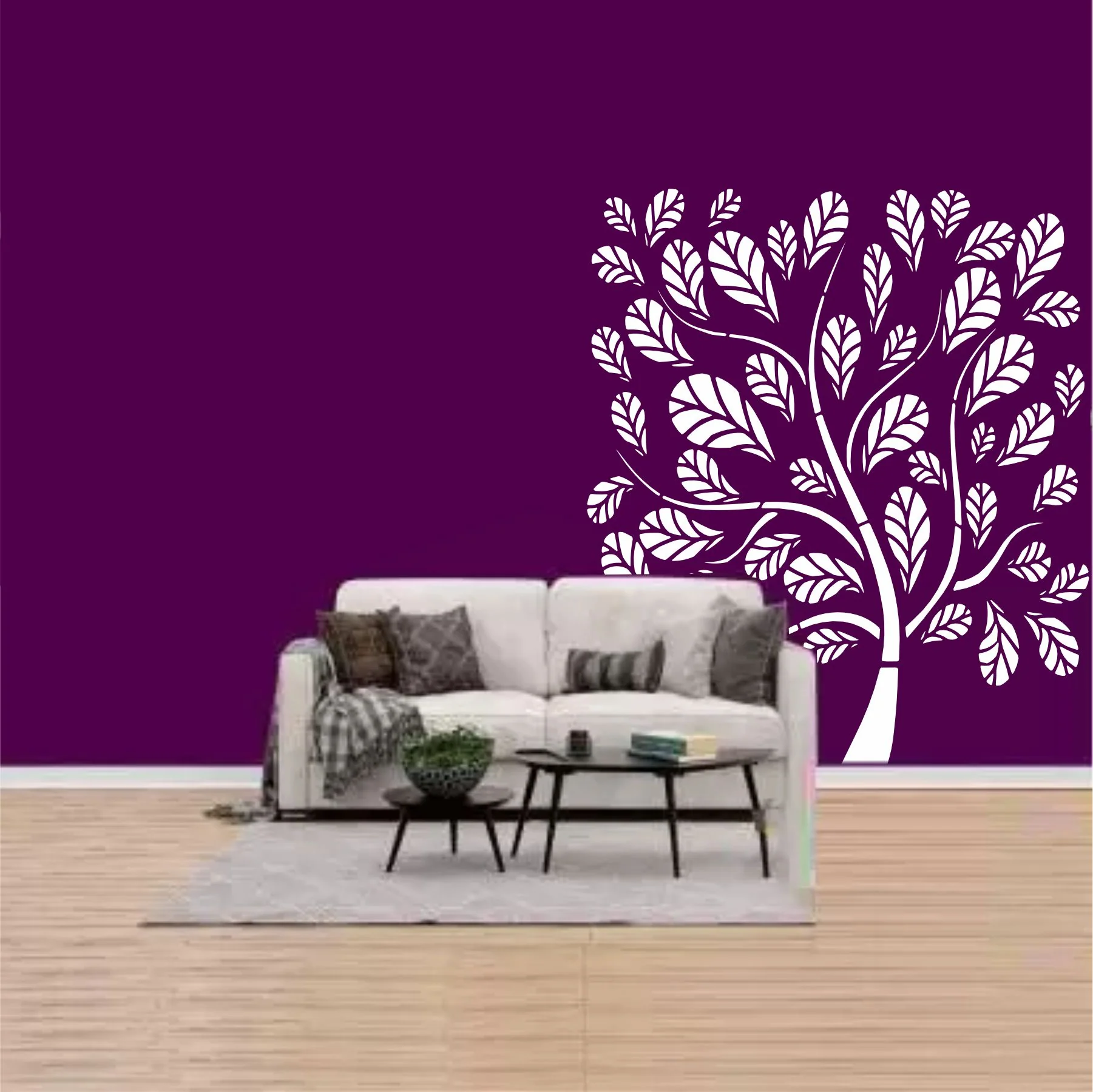 Tree Leaves Pattren Stencil Reusable Stencil For Canvas And Wall Painting.ID #374 - Image 5
