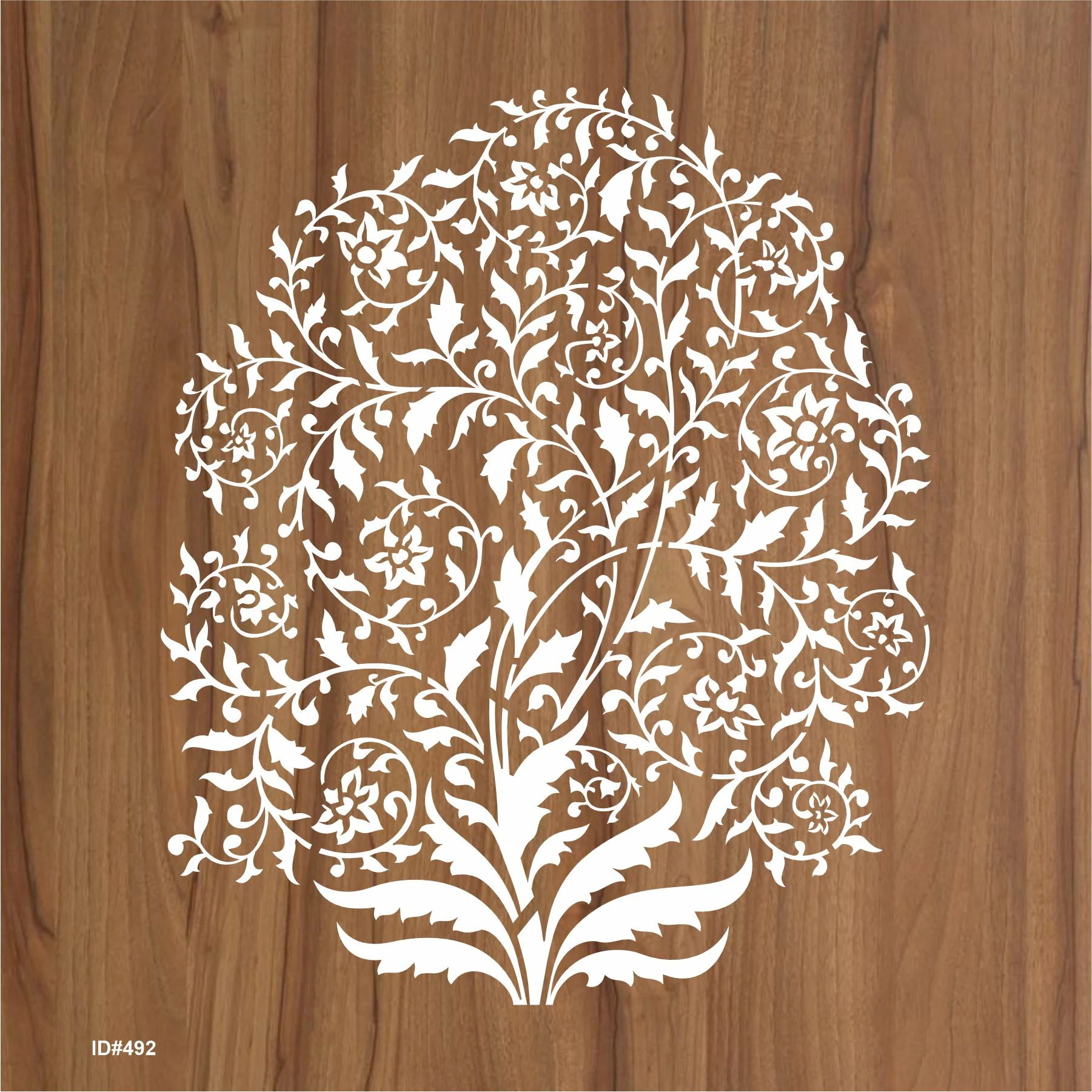Tree Leaves Stencil used For Canvas And Wall Painting Coloring Embossing Scrapbook Album. ID #492 - Image 2