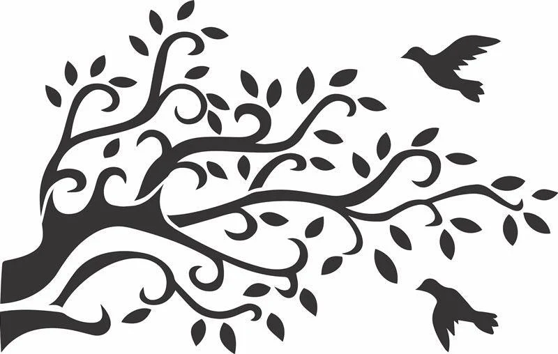 Tree Reusable Stencil for Canvas and wall painting.ID#130 - Image 4
