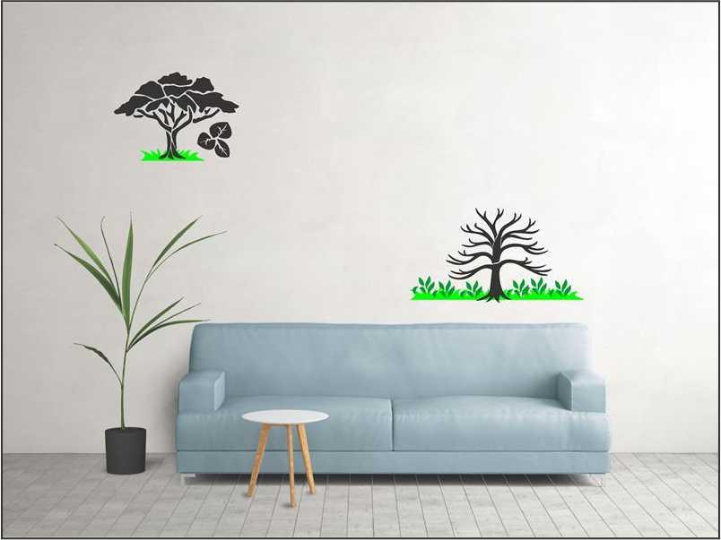 Tree vinyl Reusable Stencil For Canvas And Wall Painting.ID#136 - Image 3