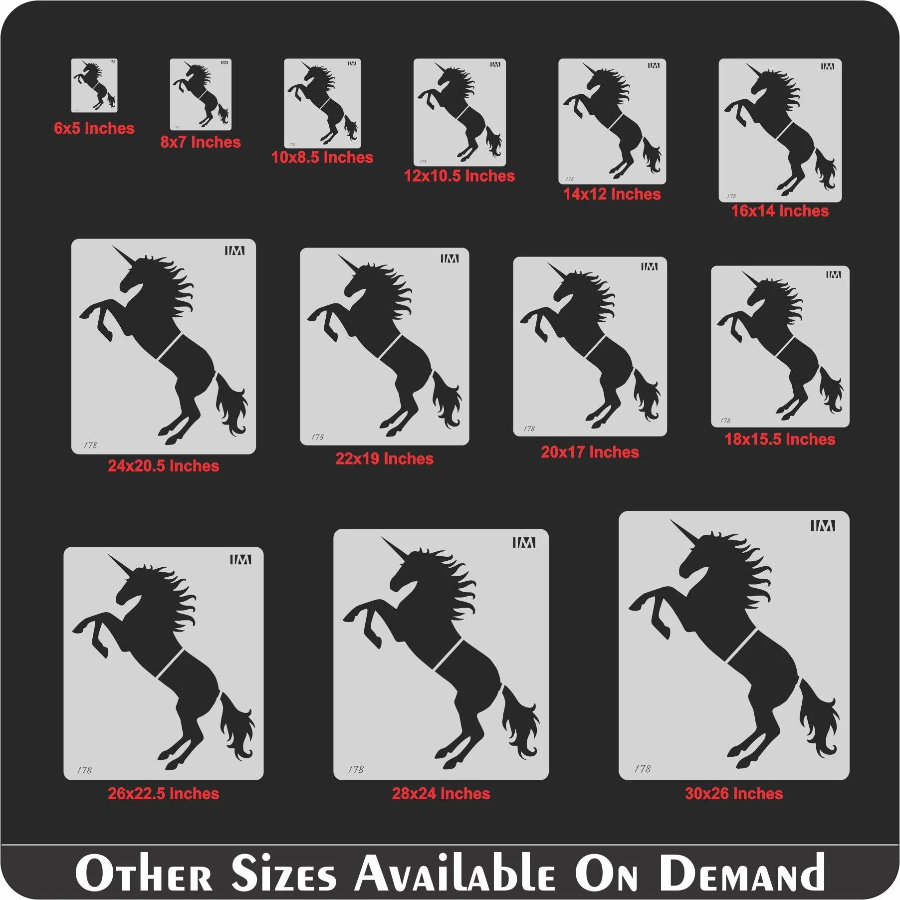 Unicorn Plasma Reusable Stencil For Canvas And Wall Painting.ID#178 - Image 9