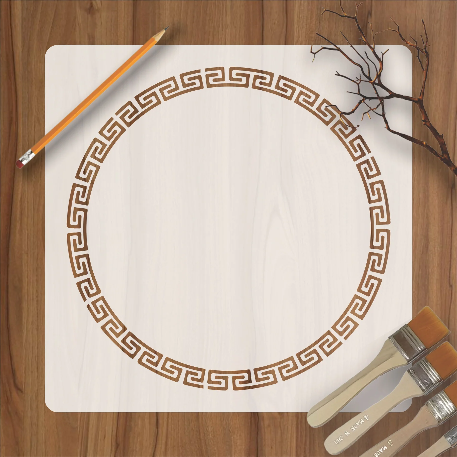 Versace Border Reusable Stencil For Canvas And Wall Painting.ID#250