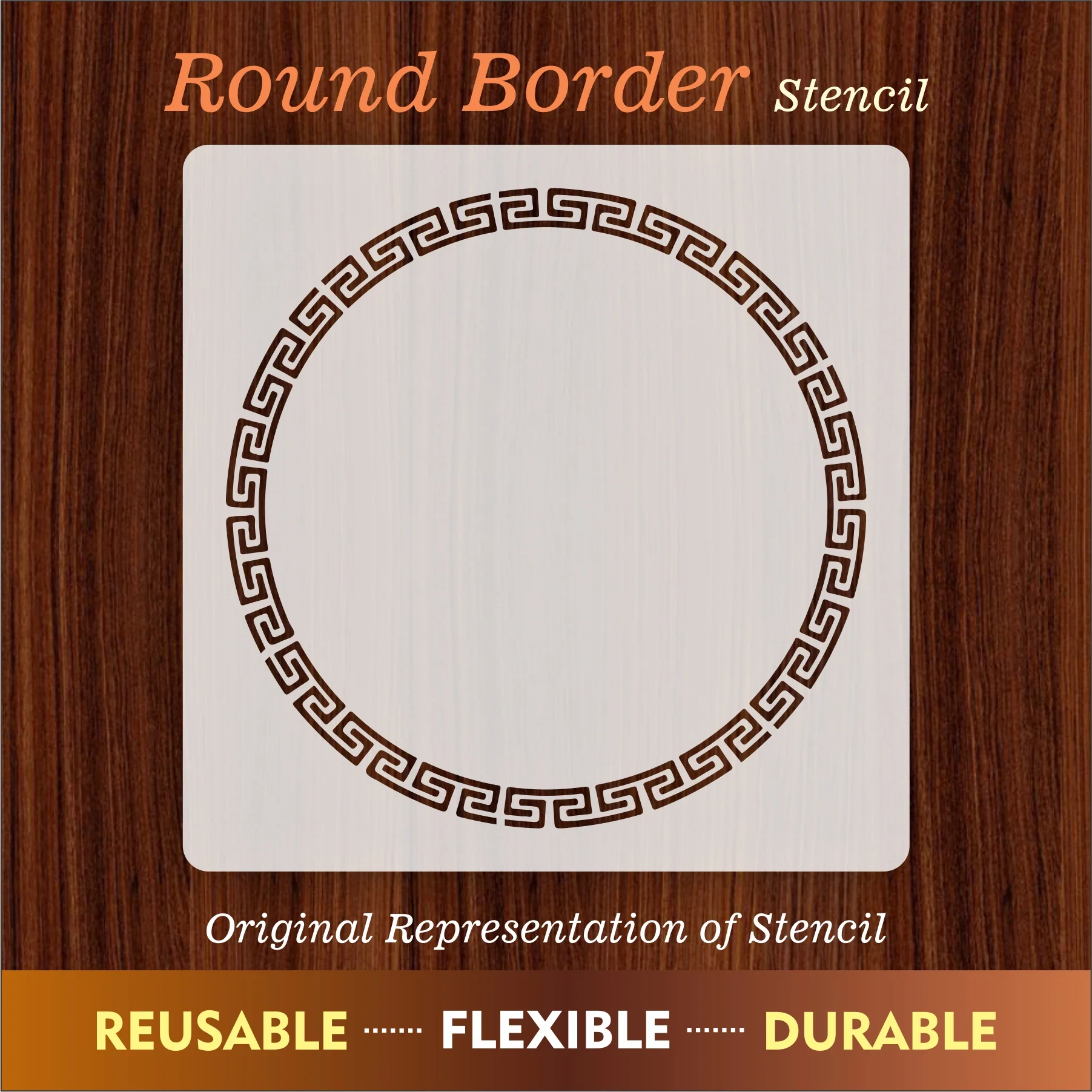 Versace Border Reusable Stencil For Canvas And Wall Painting.ID#250 - Image 7