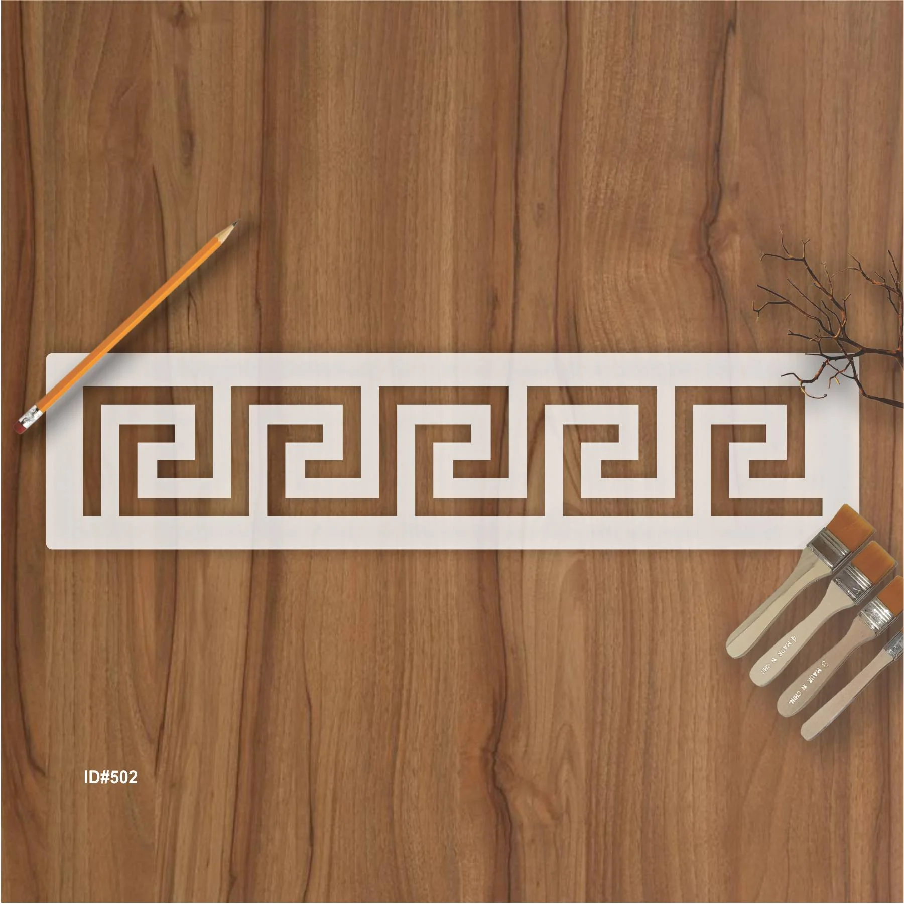 Versace Border Stencil Reusable Stencil For Canvas, Wood, Clothes, And Wall Painting. ID #502 - Image 2