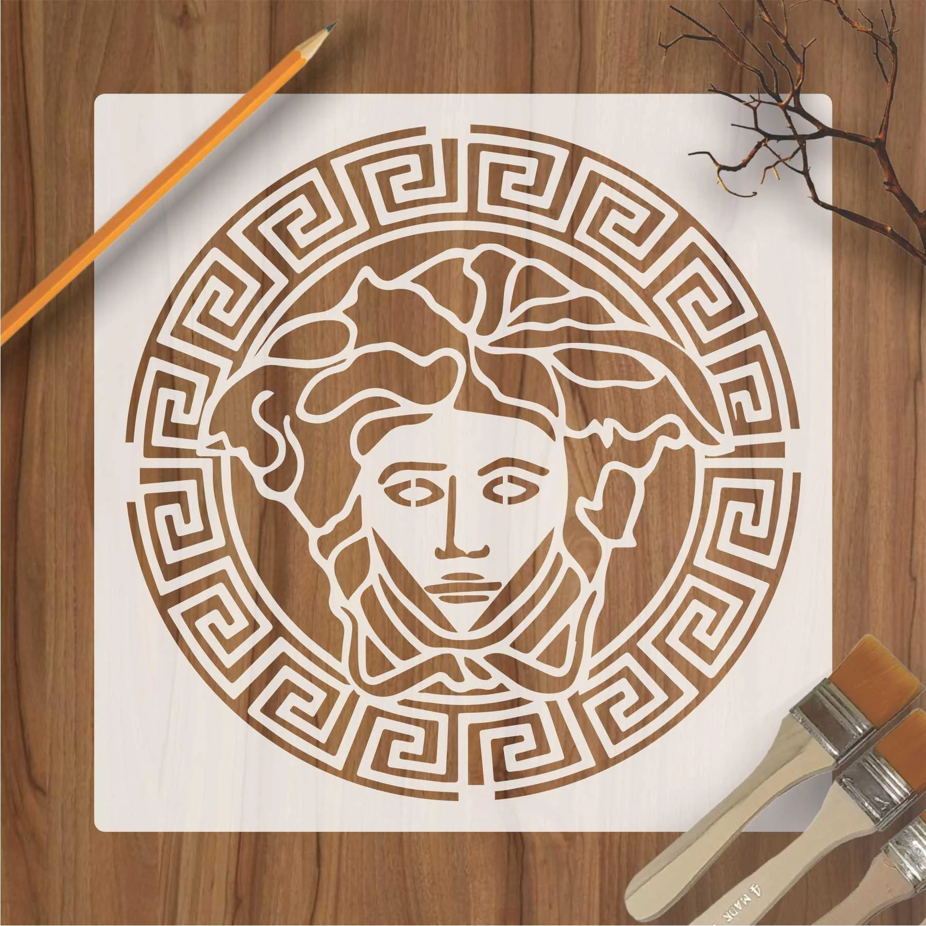 Versace Reusable Stencil For Canvas And Wall Painting.ID# 445