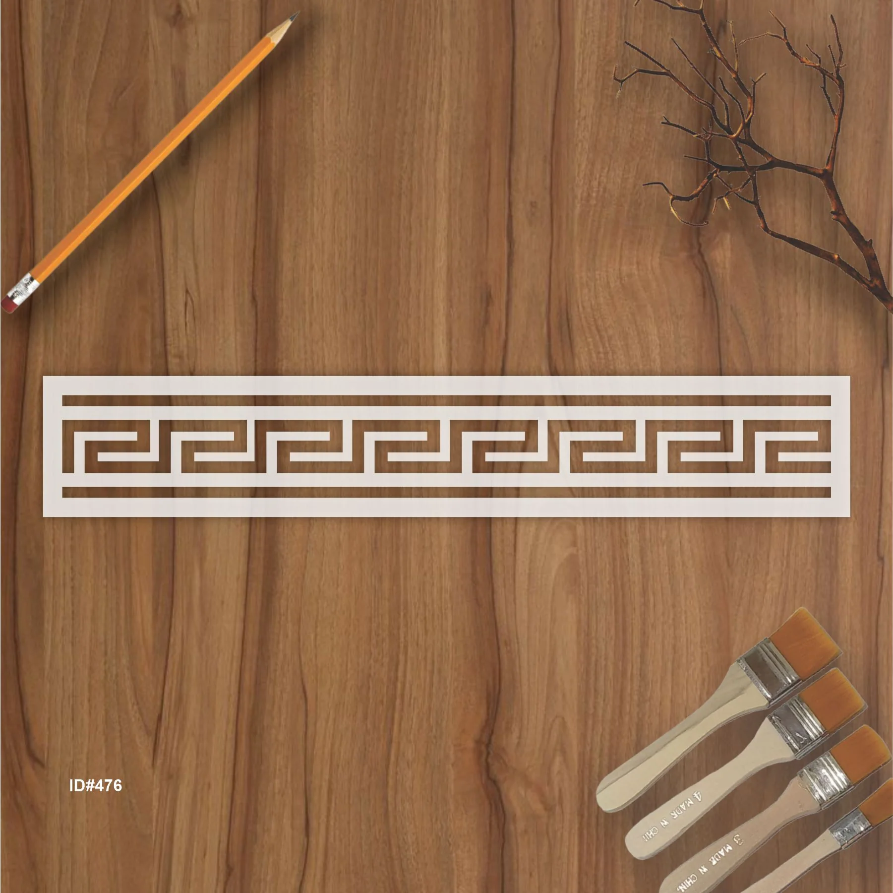 Versachi Border stencil used for Wall & furniture decoration Reusable Stencil For Canvas And Wall Painting.ID #303 - Image 2
