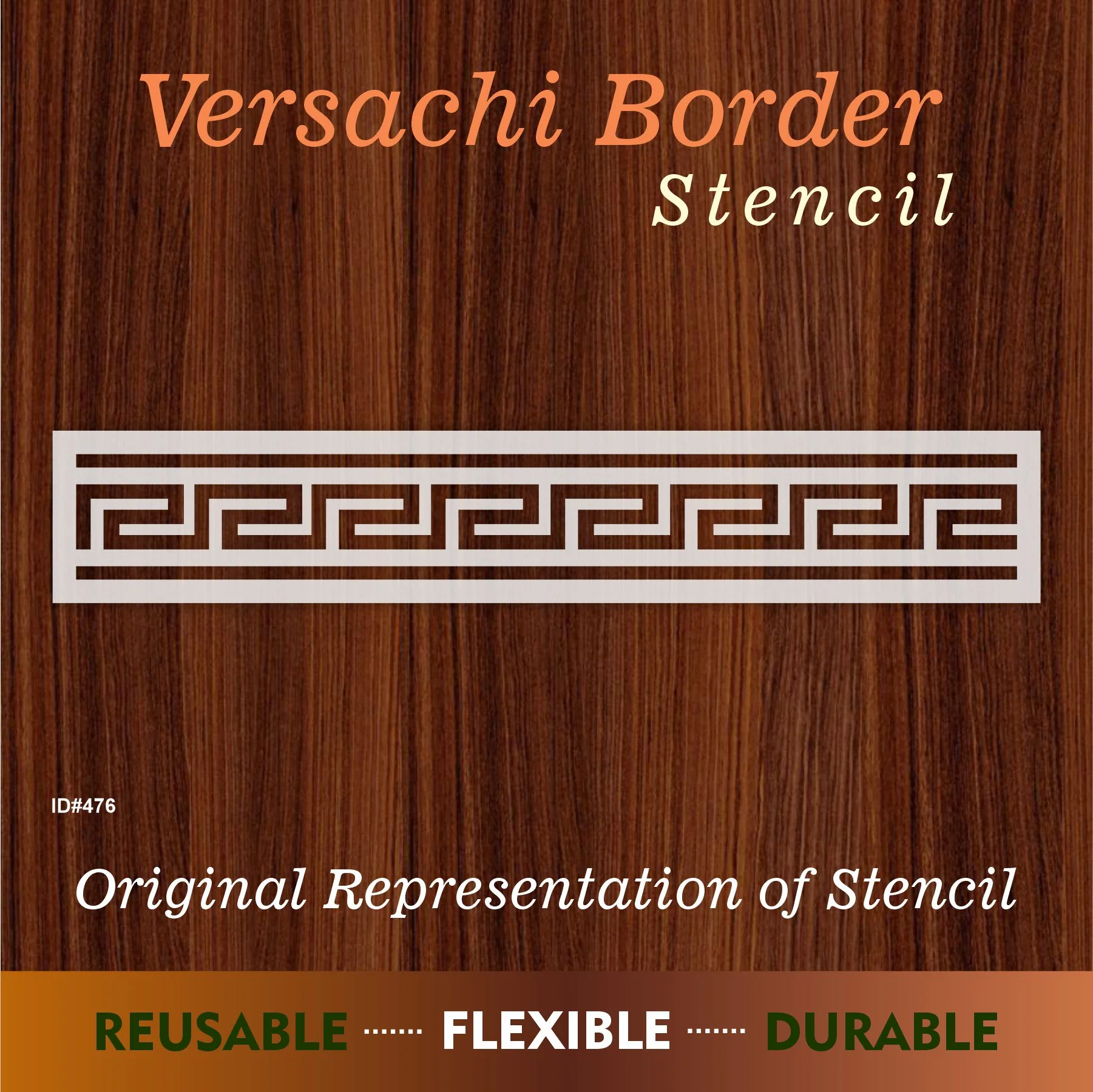 Versachi Border stencil used for Wall & furniture decoration Reusable Stencil For Canvas And Wall Painting.ID #303 - Image 6