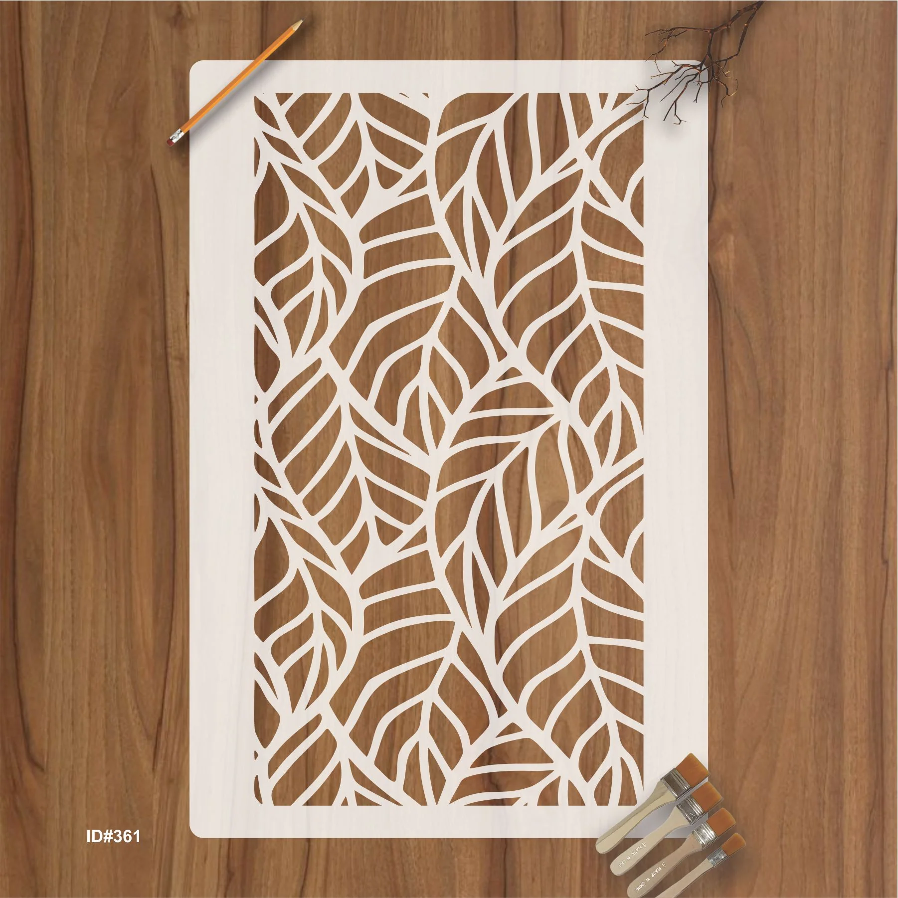 Vines Pattern Reusable Stencil For Canvas And Wall Painting.ID #361