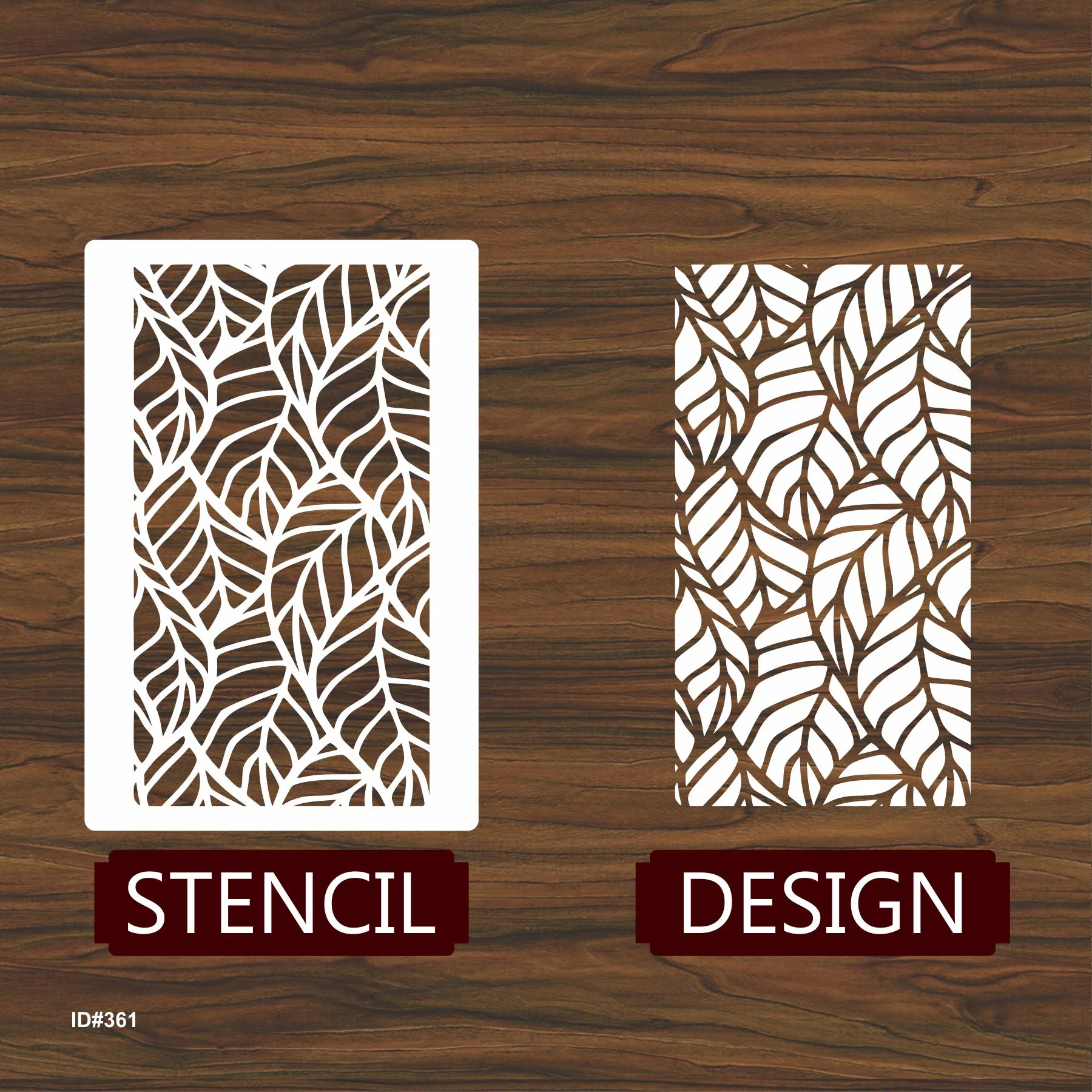 Vines Pattern Reusable Stencil For Canvas And Wall Painting.ID #361 - Image 3