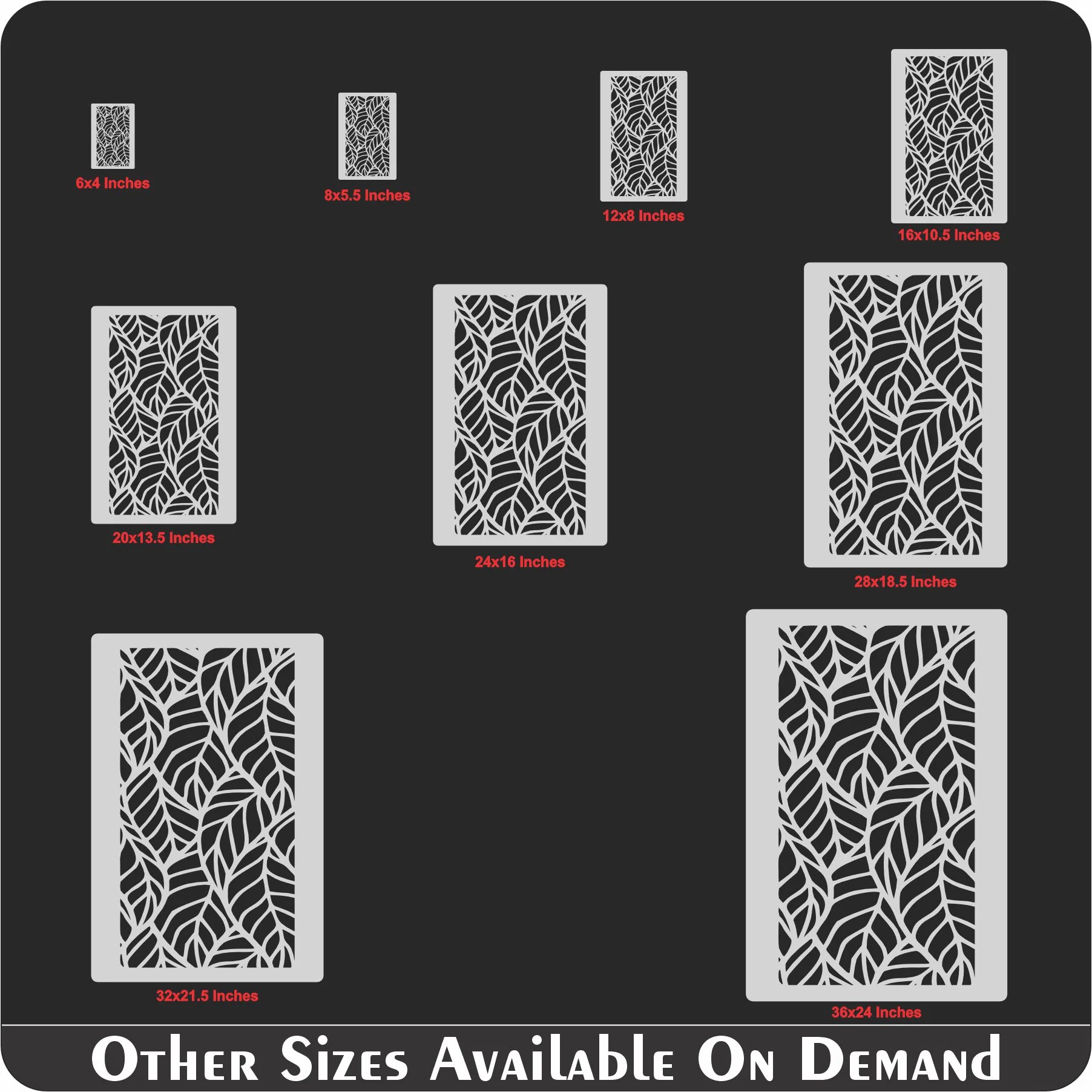 Vines Pattern Reusable Stencil For Canvas And Wall Painting.ID #361 - Image 8