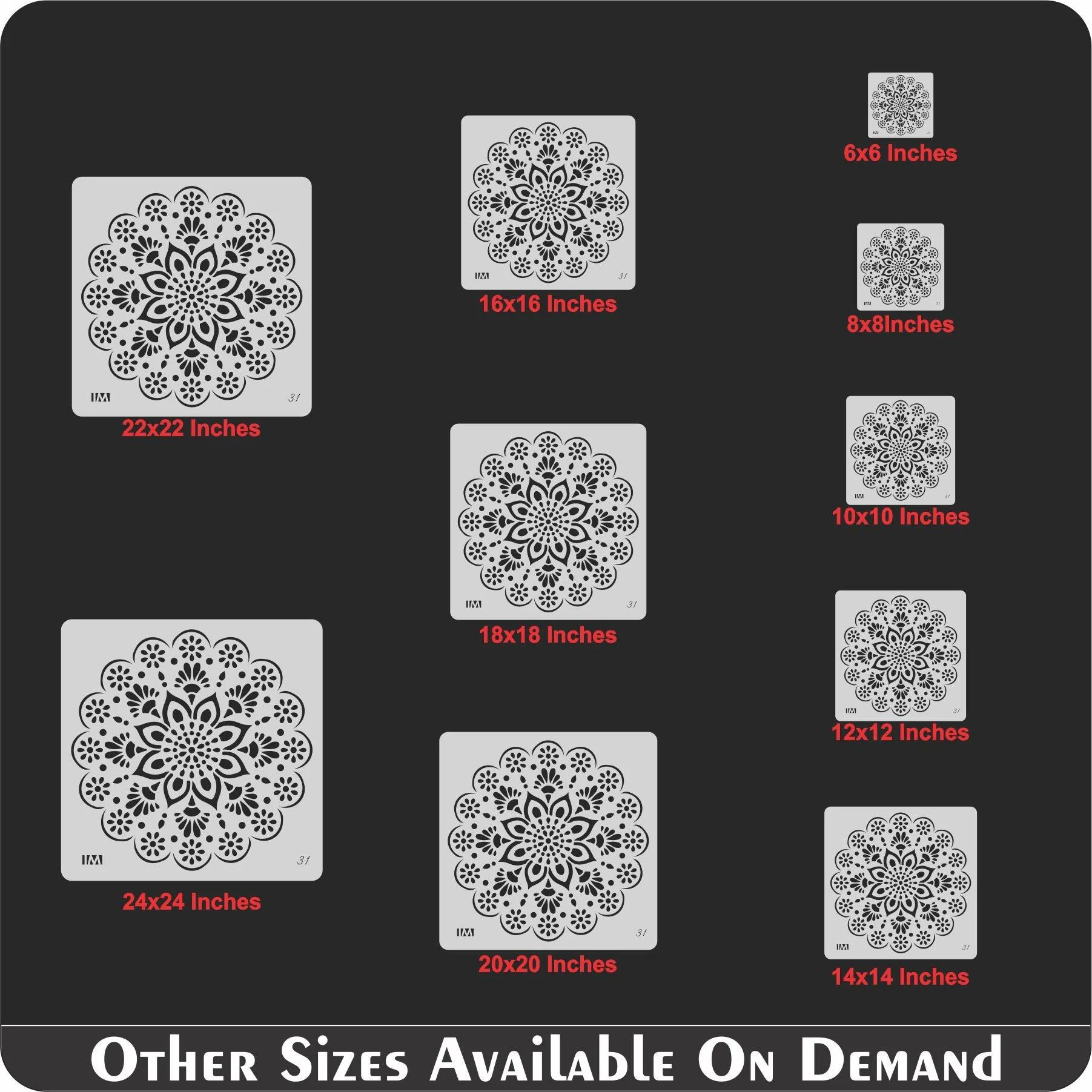 Wall Decoration Mandala Reusable Stencil for Canvas and wall painting.ID#31 - Image 6