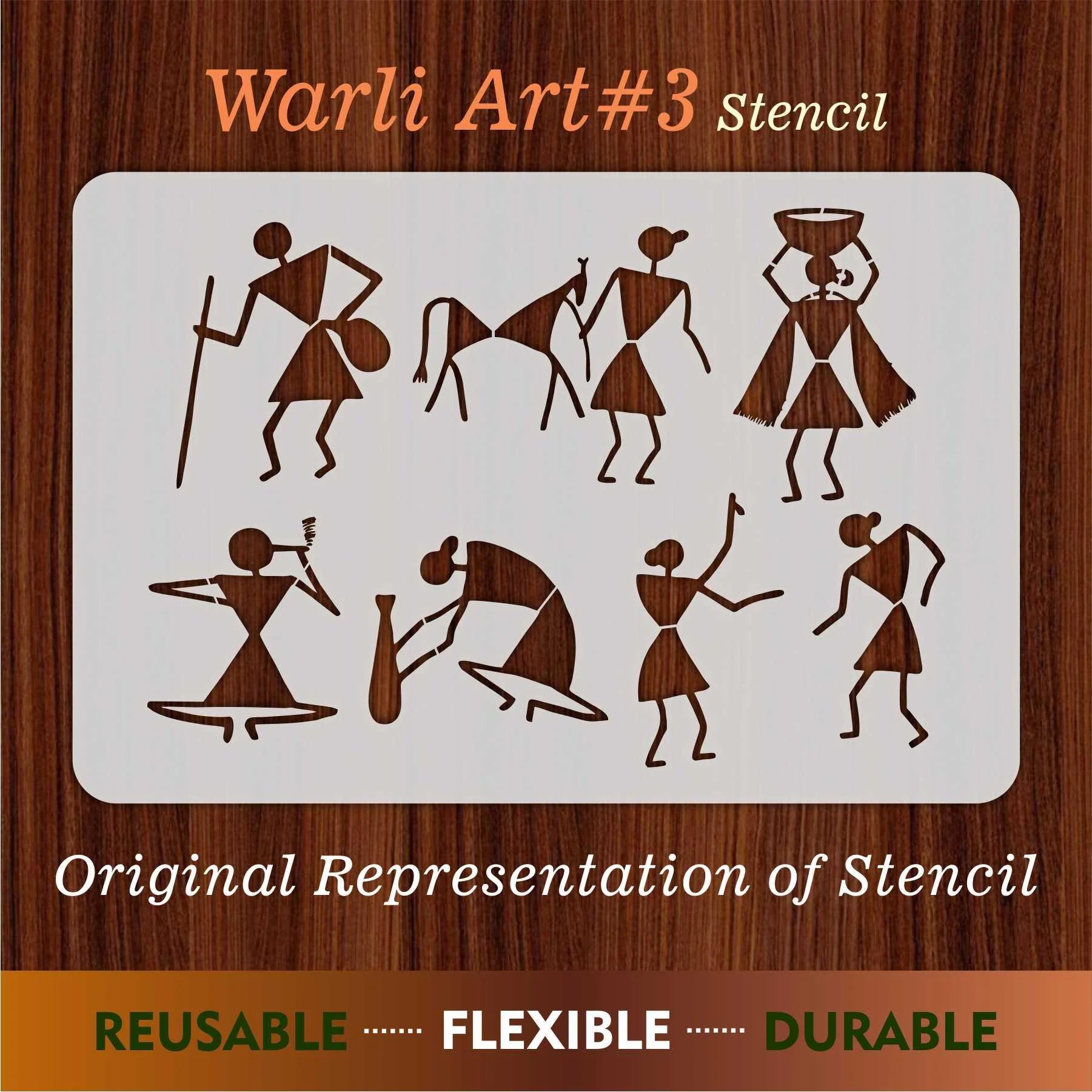 Ancient Symbolic Art Stencil – Traditional Cultural Signs for Wall & Craft Decoration ID#4503 - Image 5