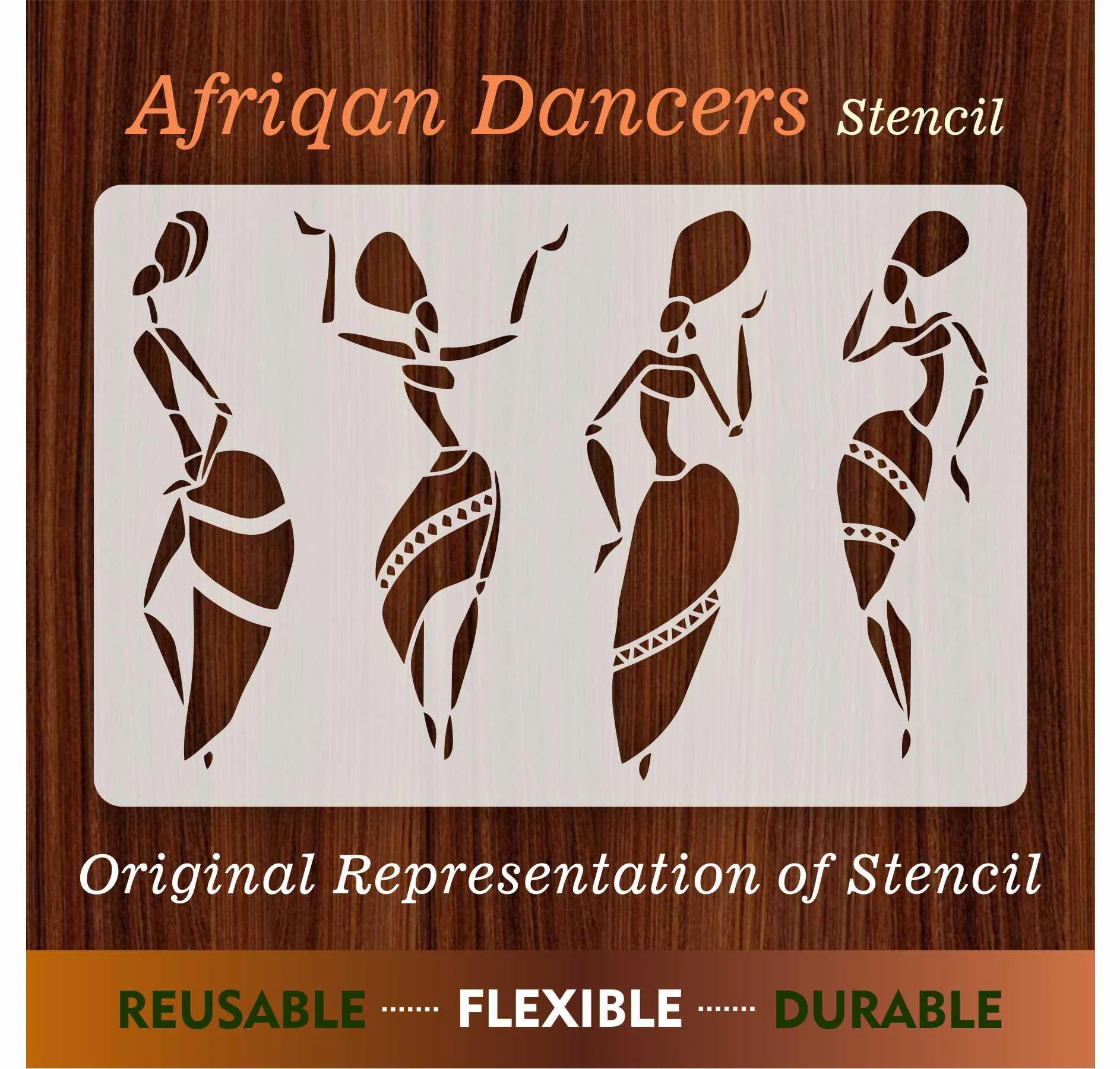 Warli &  Ancient Art Reusable Stencil for Canvas and wall painting. ID #4507 - Image 5