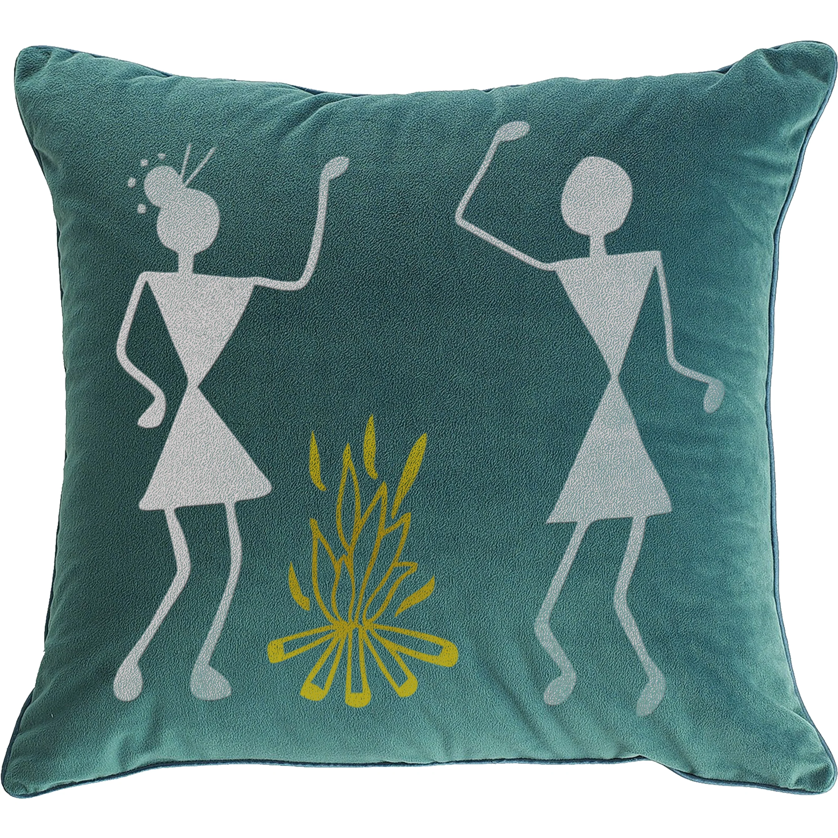 Warli Couple Near the Bornfire Stencil Wall Painting Scrapbooking Stamping Embossing Album Paper Card Template ID#4156 - Image 5