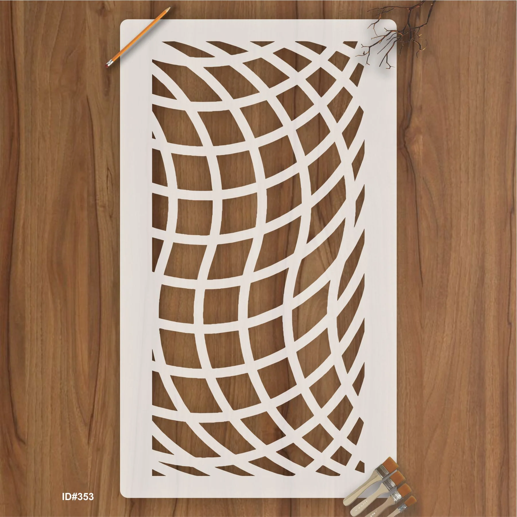 Wave Pattren Stencil Reusable Stencil For Canvas And Wall Painting.ID #353