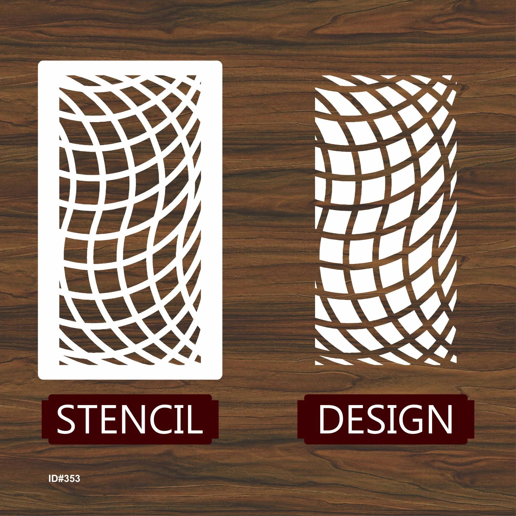 Wave Pattren Stencil Reusable Stencil For Canvas And Wall Painting.ID #353 - Image 3