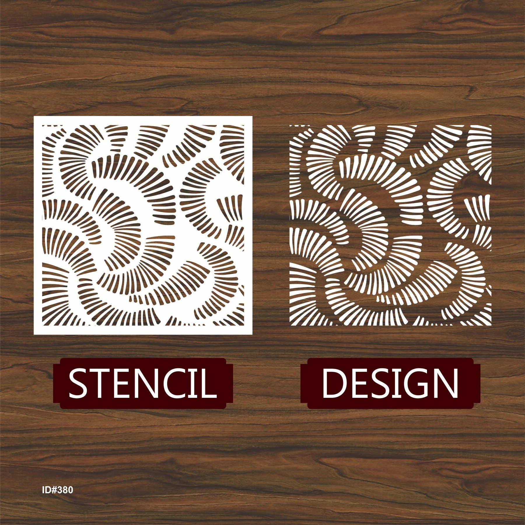 Waves Pattren Stencil Reusable Stencil For Canvas And Wall Painting.ID #380 - Image 3