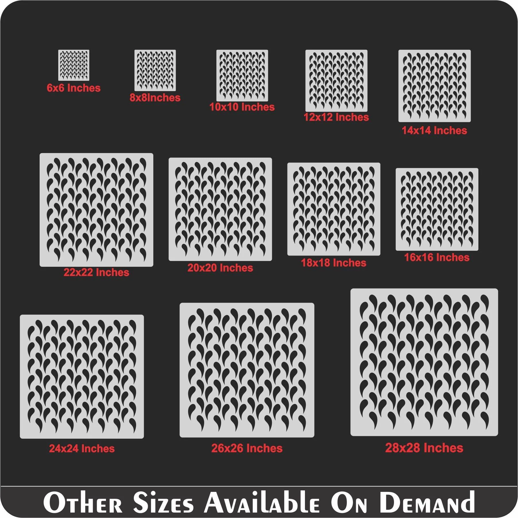 Weaves Pattern Reusable Stencil For Canvas And Wall Painting.ID# 452 - Image 7