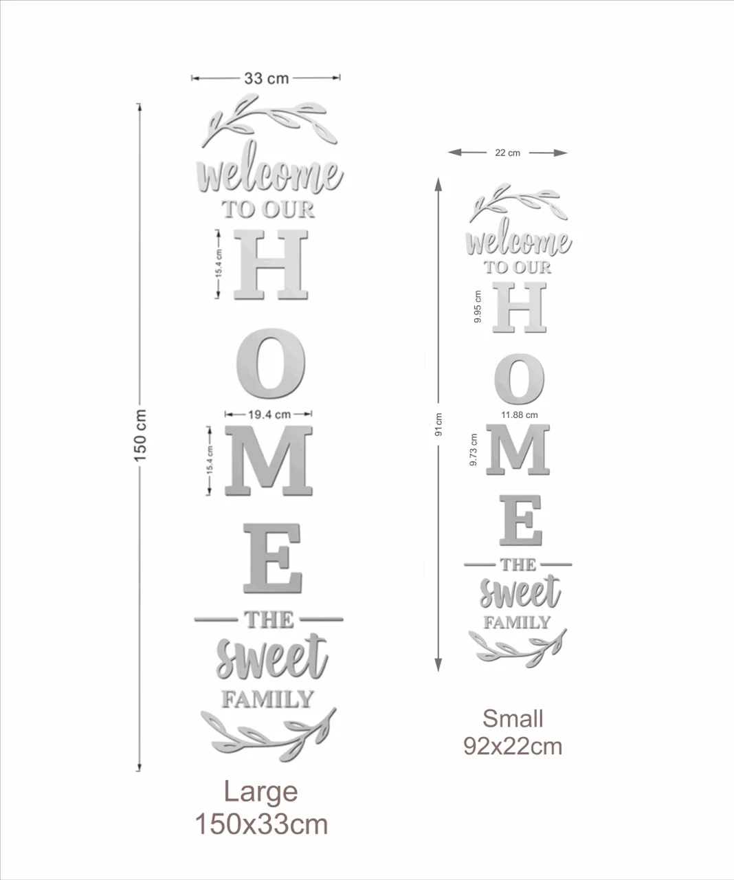 Welcome Home Large 3d Mirror Wall Stickers Self-adhesive Acrylic Decals For Home Room Decor Wall Decoration - Image 6