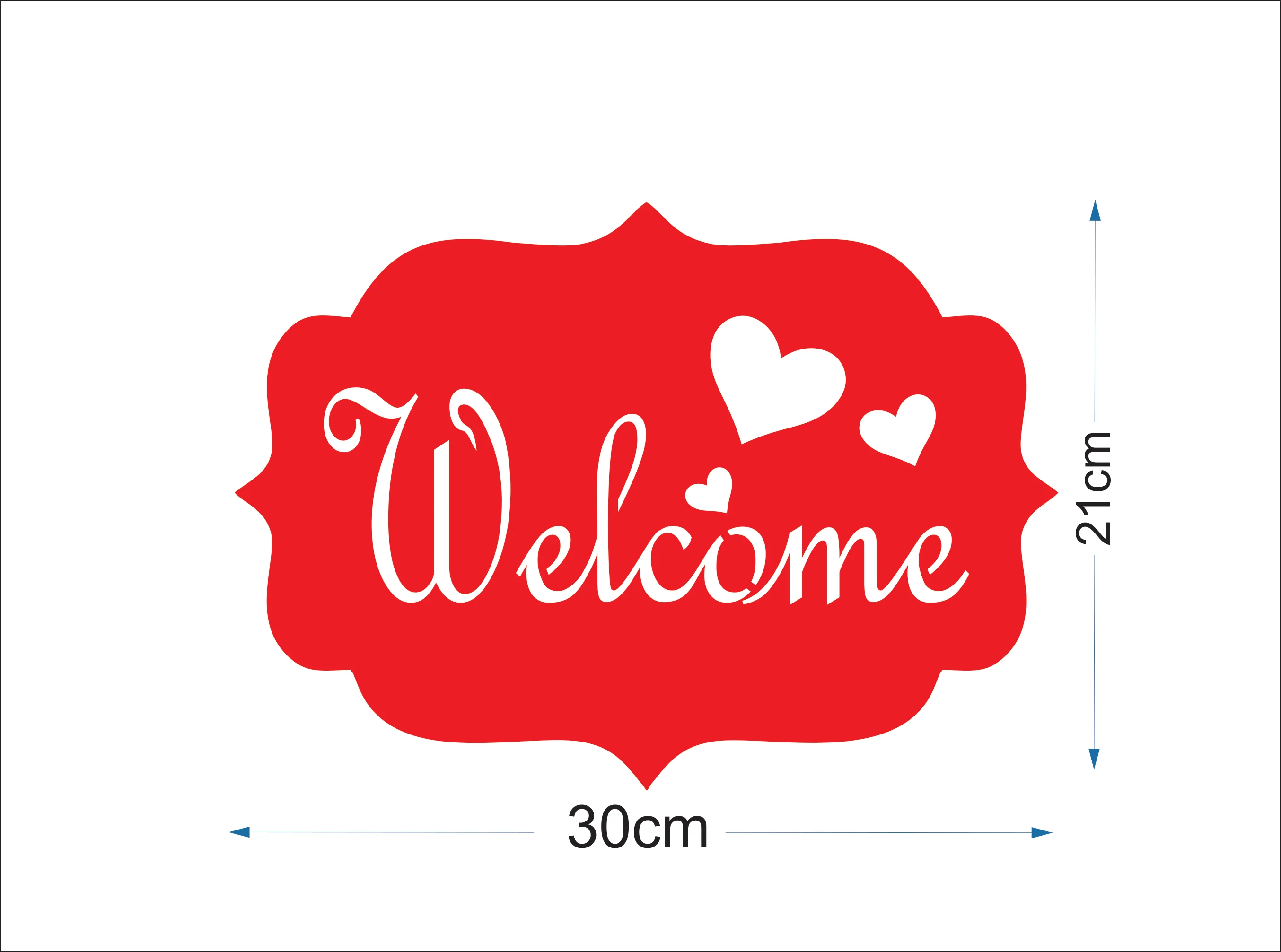 Welcome Note Mirror Acrylic Door Wall Sticker Self adhesive  DIY Home Art Decor for Kids Living Room Bedroom Decoration - Image 4