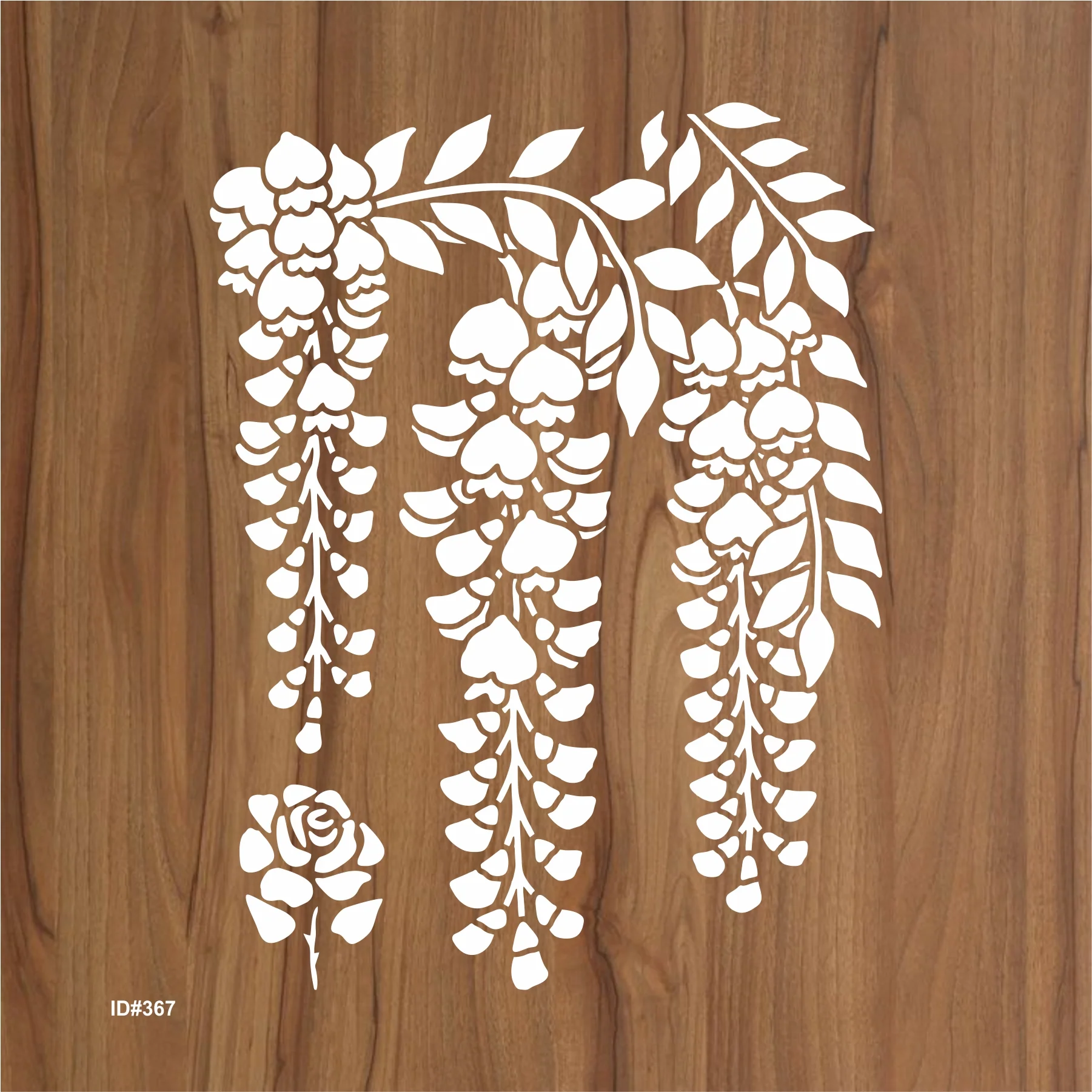 Wisteria Stencil Layering Stencils Wall Painting Scrapbook Coloring Embossing Album Decorative Template. ID #367 - Image 2