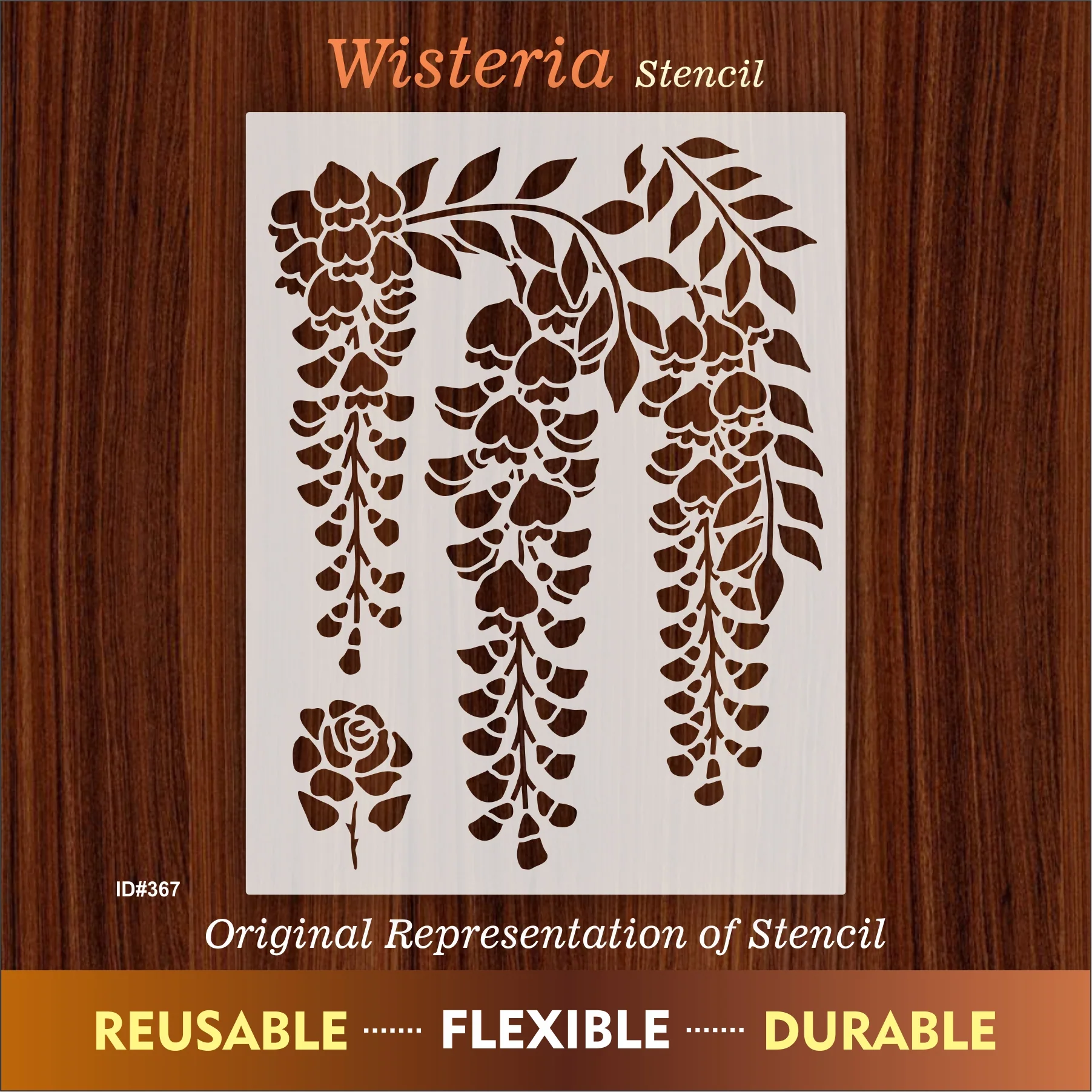 Wisteria Stencil Layering Stencils Wall Painting Scrapbook Coloring Embossing Album Decorative Template. ID #367 - Image 7